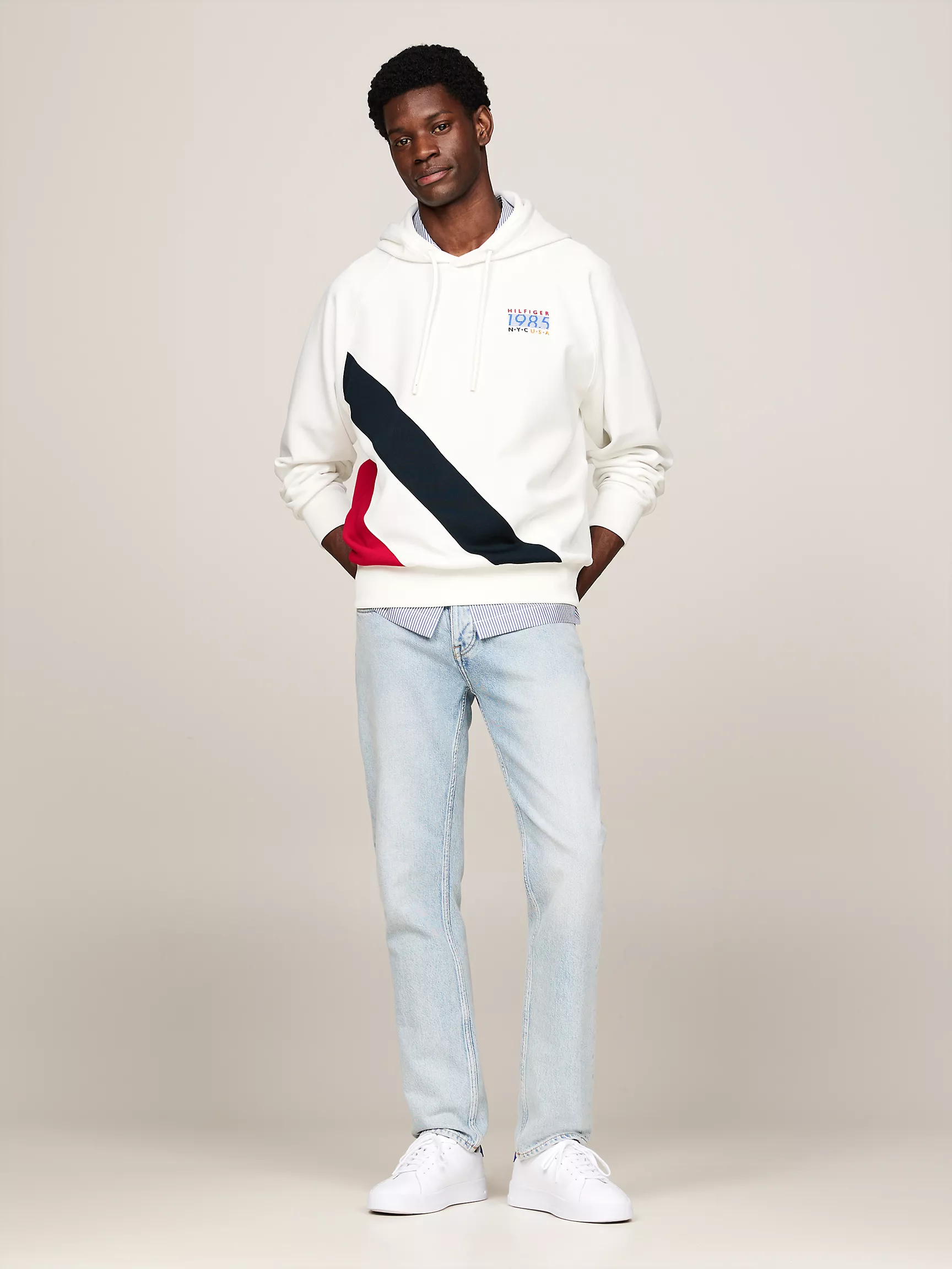 Мужское худи Tommy Hilfiger, Худи с полосками Hilfiger Team