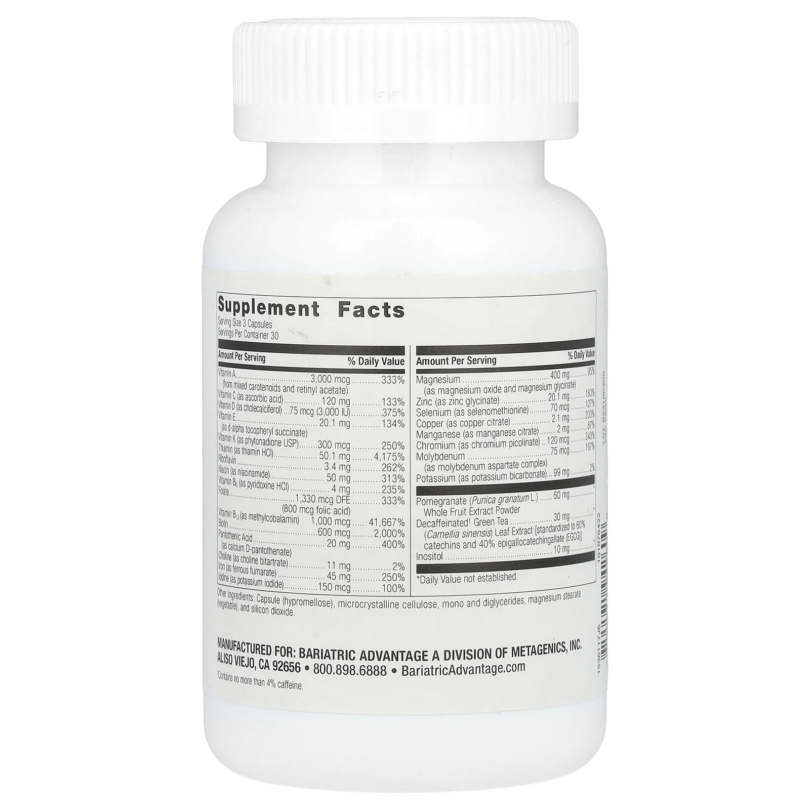 Bariatric Advantage, Ultra Multi с железом, 90 капсул