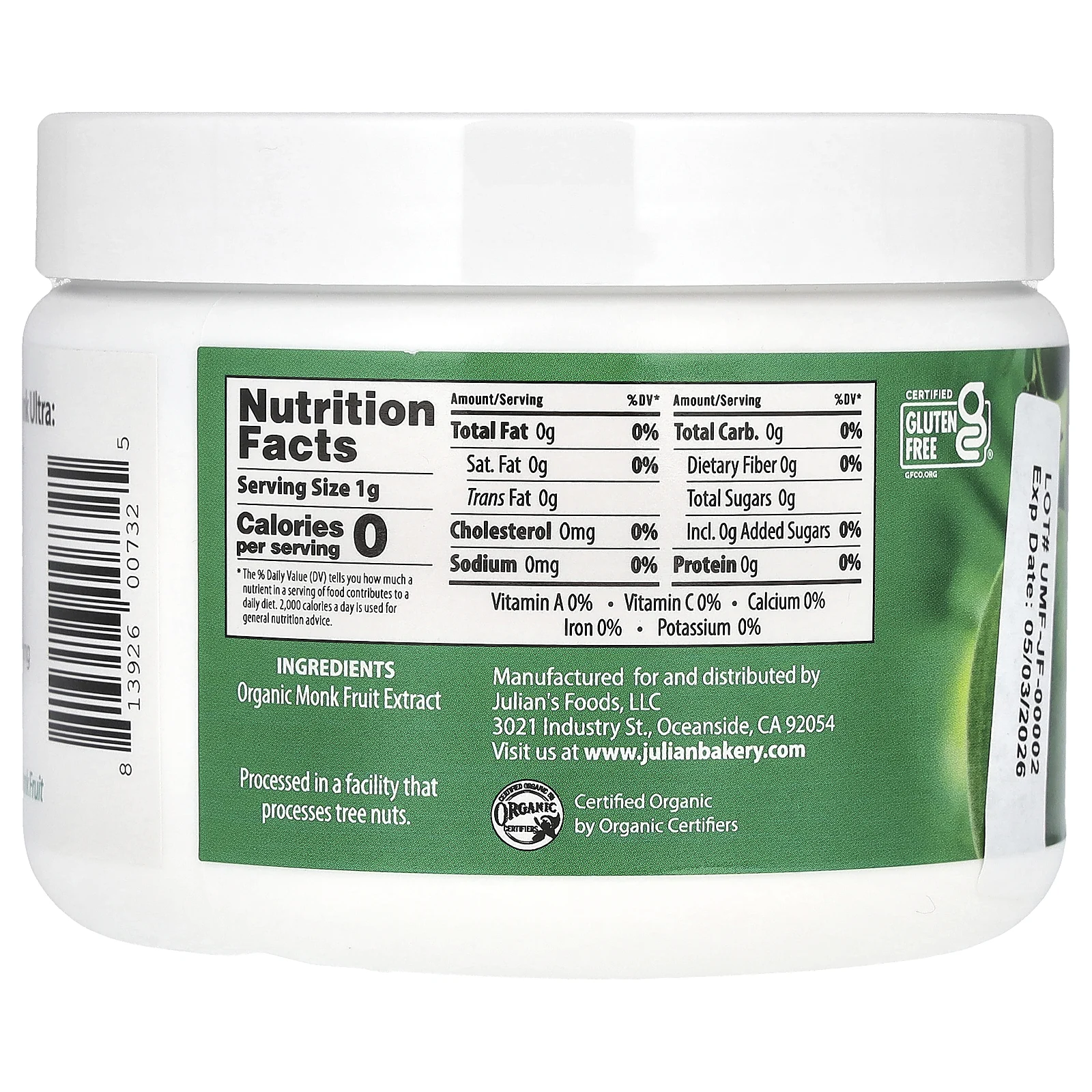 Julian Bakery, Pure Monk Ultra, 75 г (2,65 унции)
