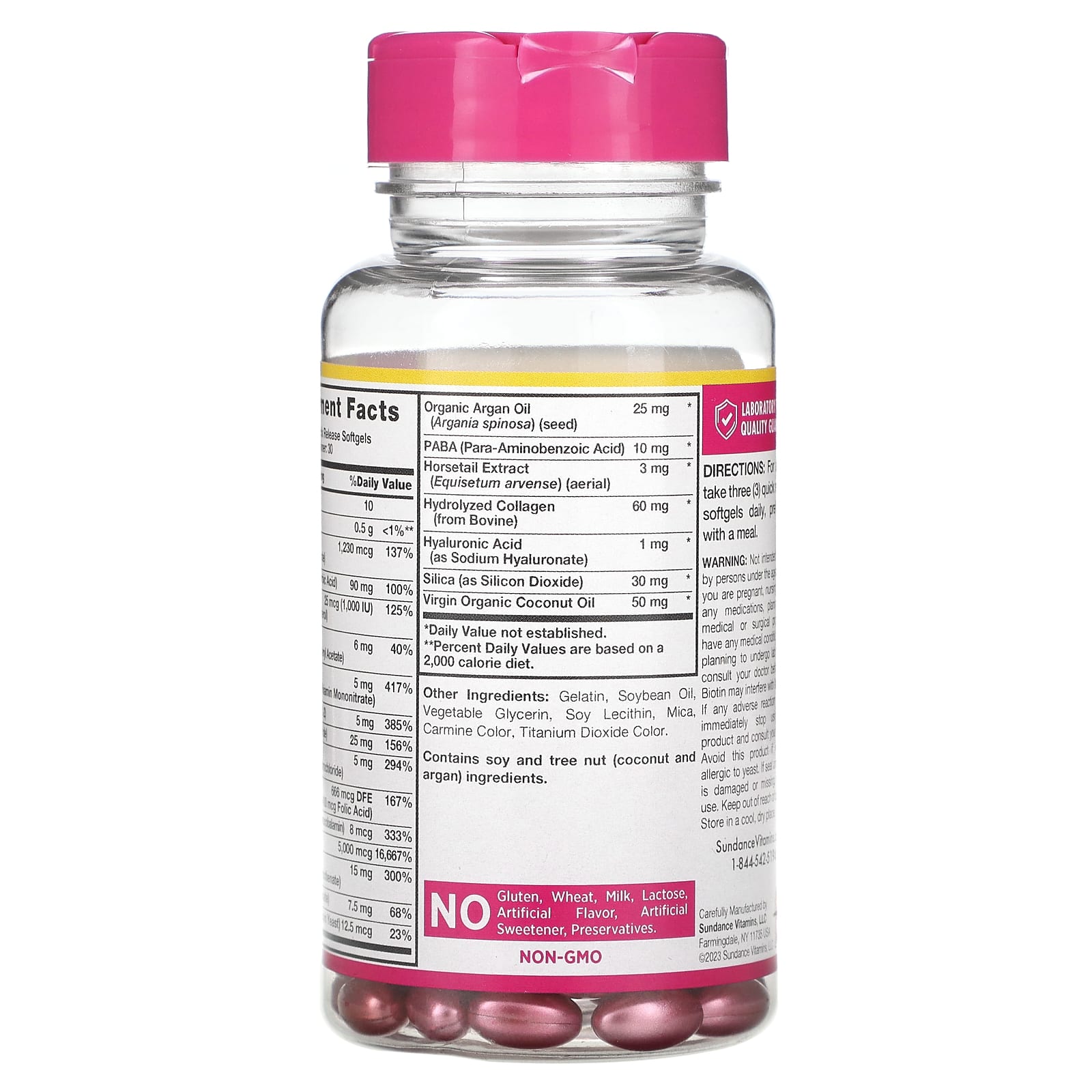 Sundance Vitamins, Витамины, средство для ухода за волосами, кожей и ногтями и биотином, 90 капсул быстрого действия