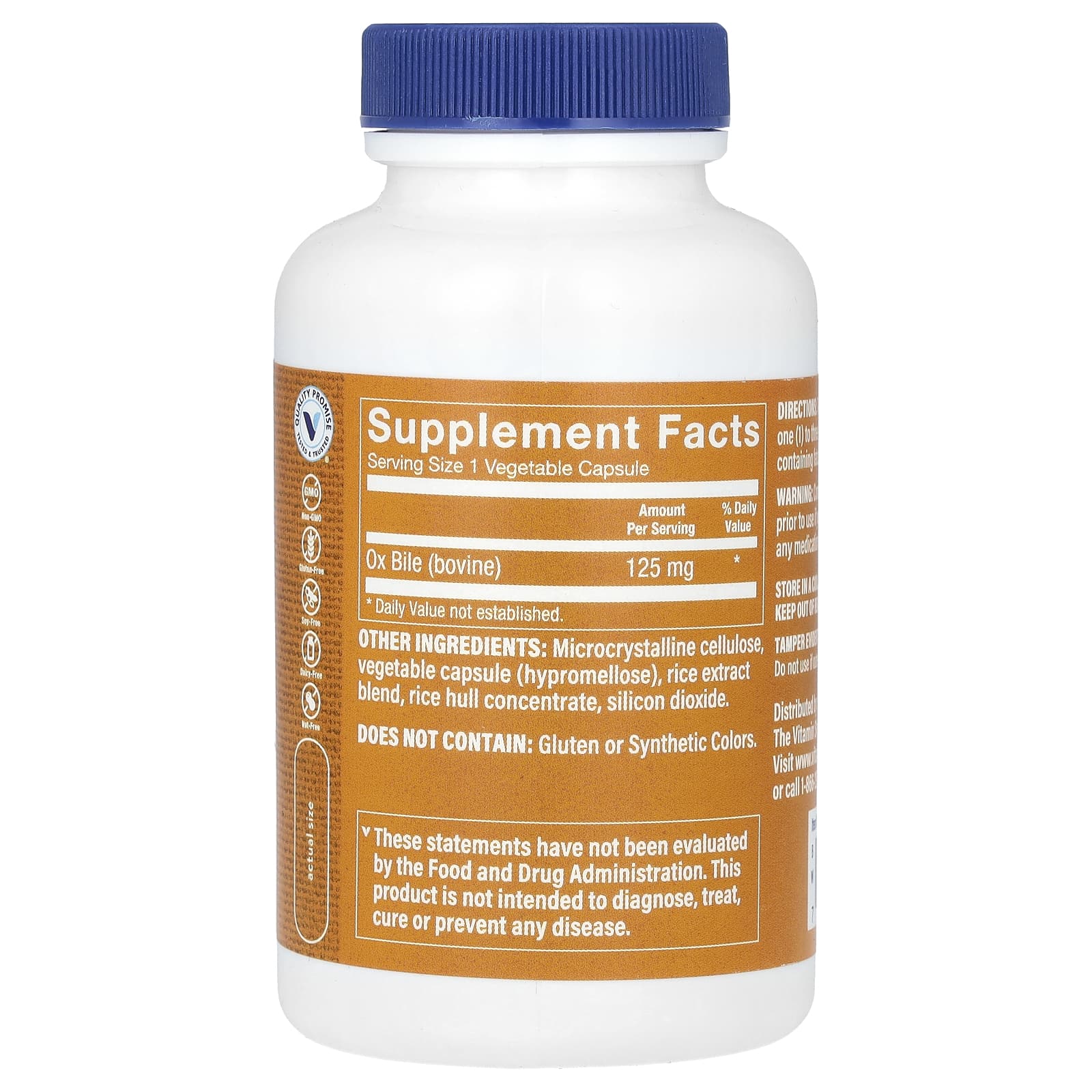 The Vitamin Shoppe, быковая желчь, 100 растительных капсул