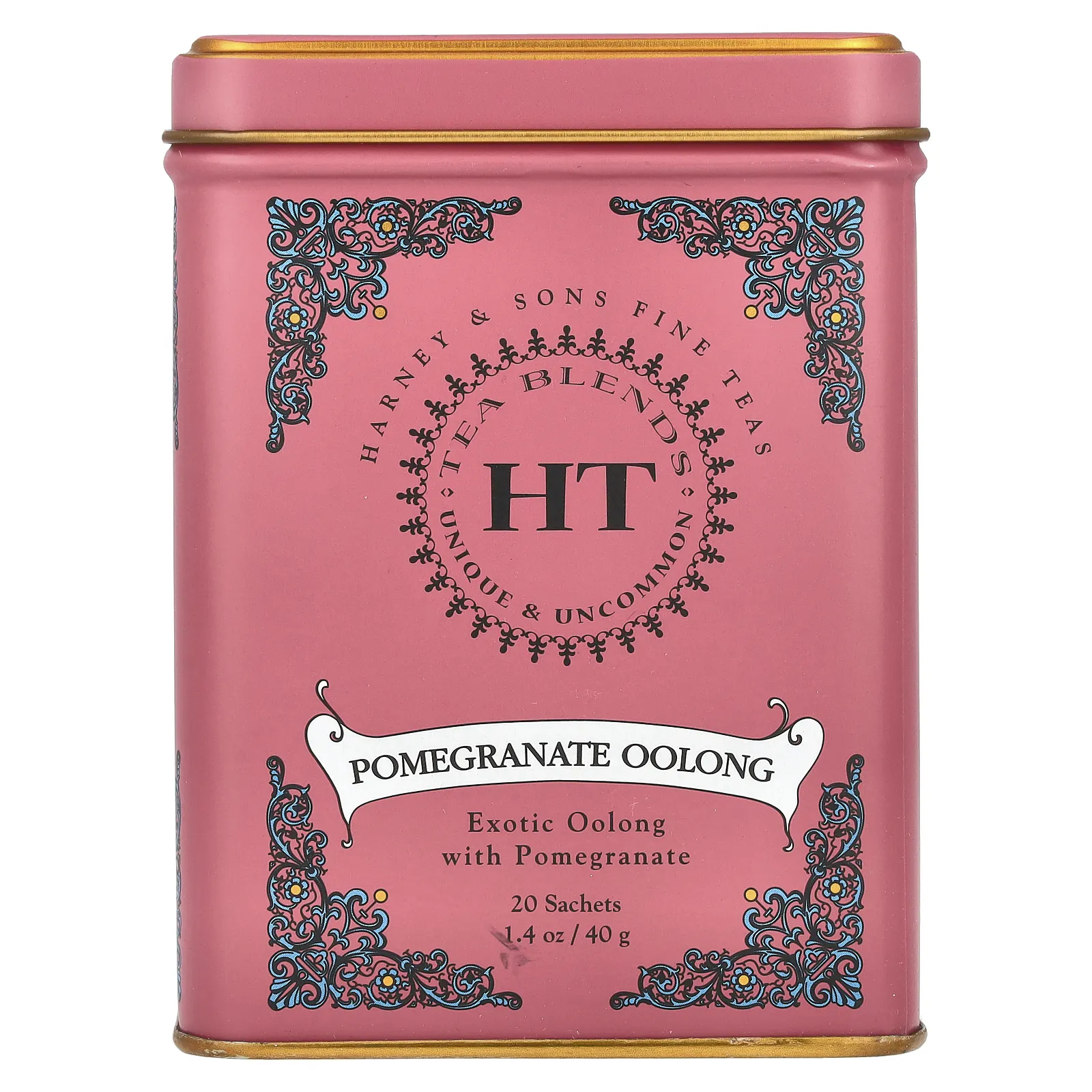 Harney & Sons, HT, чайная смесь, чай улун с гранатом, 20 саше, 40 г (1,4 унции)