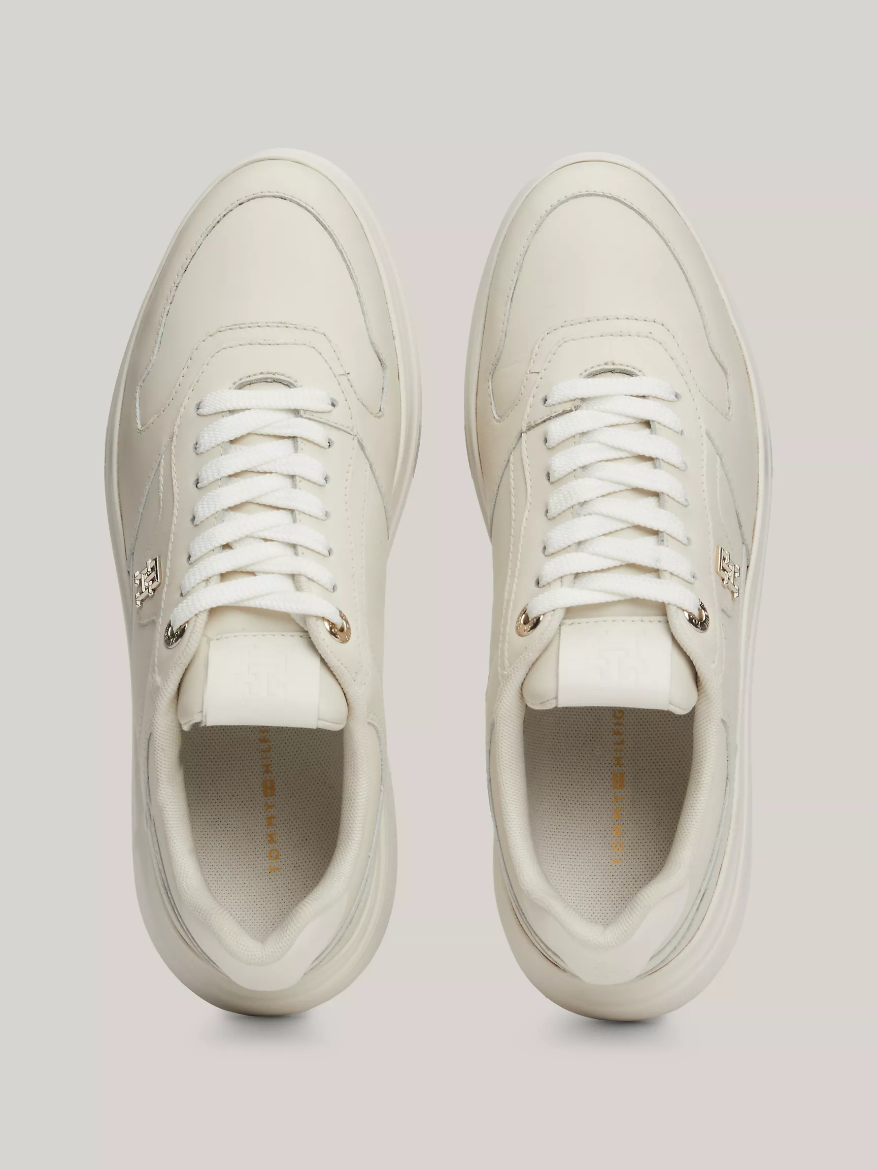 Женские кроссовки Tommy Hilfiger, Роскошные кожаные кеды с заостренным носком