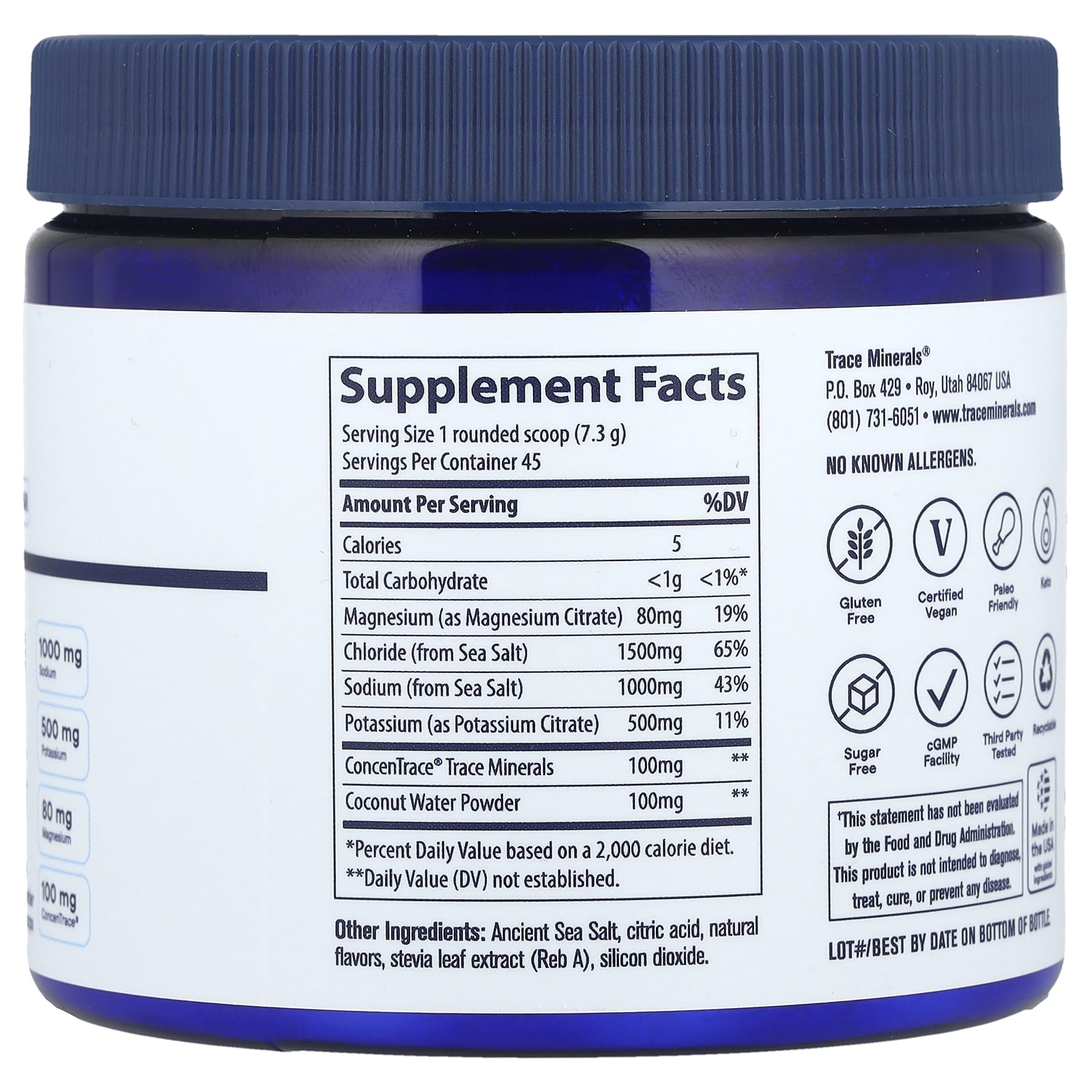 Trace, ZEROLyte, соленый арбуз, 328 г (11,5 унции)