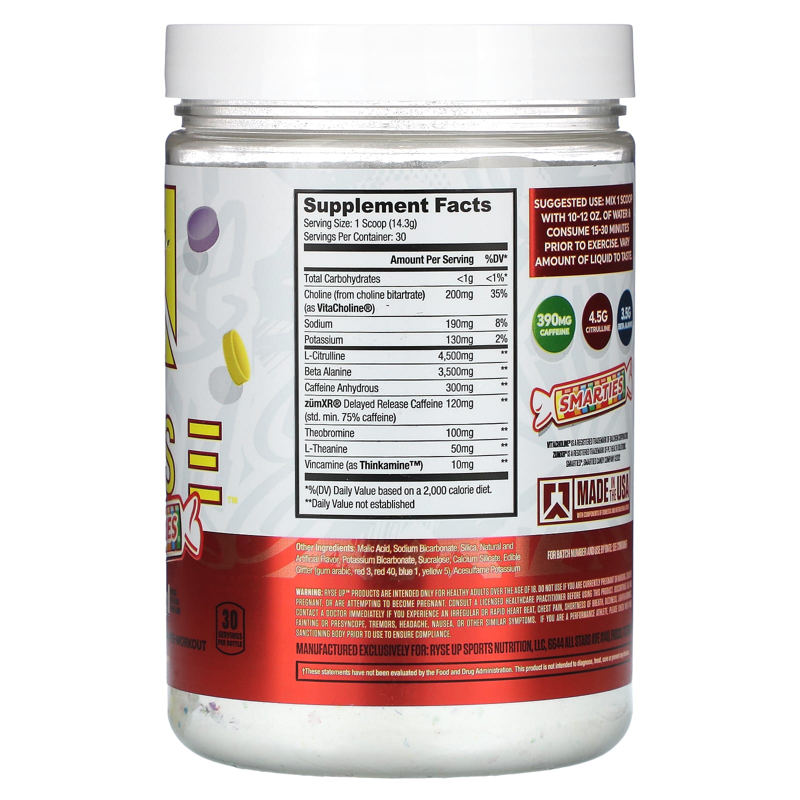RYSE, Premium Pre-Workout, Smarties, Original, 429 г (15,1 унции)