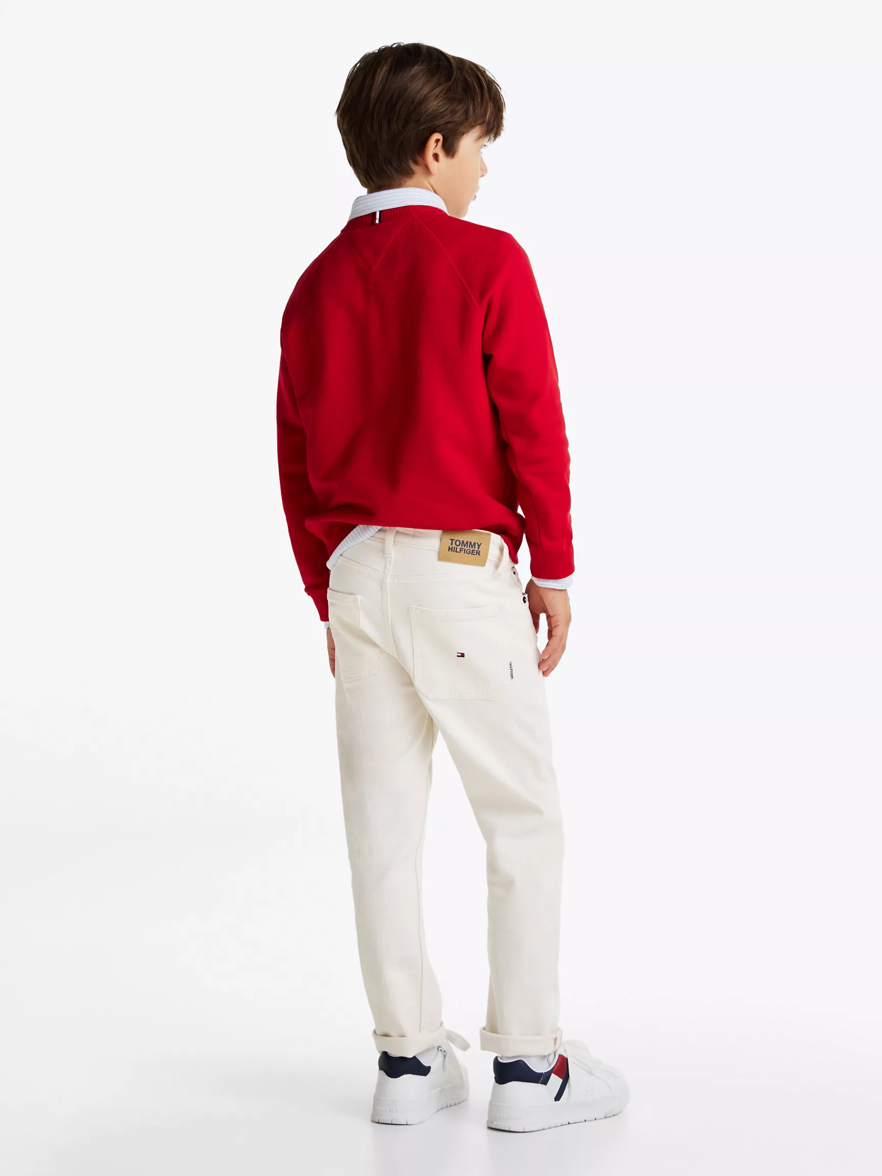 Джинсы для мальчиков Tommy Hilfiger, Детские джинсы с эластичностью и светлой стиркой в стиле скейтеров