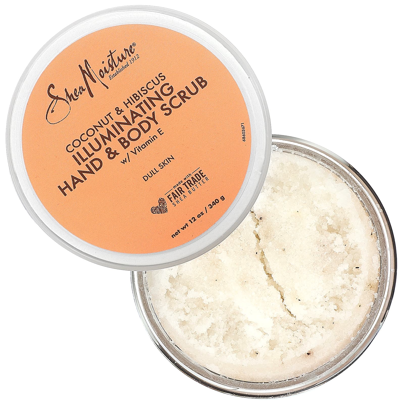 SheaMoisture, Осветляющий скраб для рук и тела, кокос и гибискус, 340 г (12 унций)