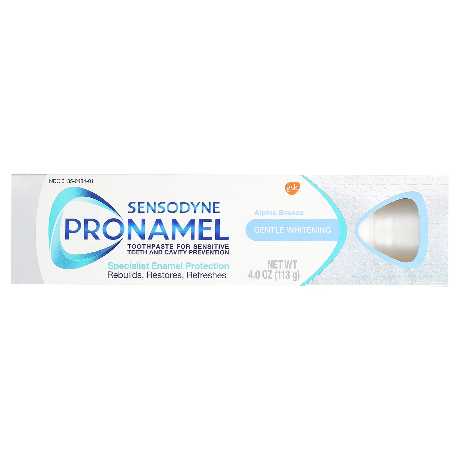 Sensodyne, ProNamel, отбеливающая зубная паста, альпийский бриз, 113 г (4 унции)
