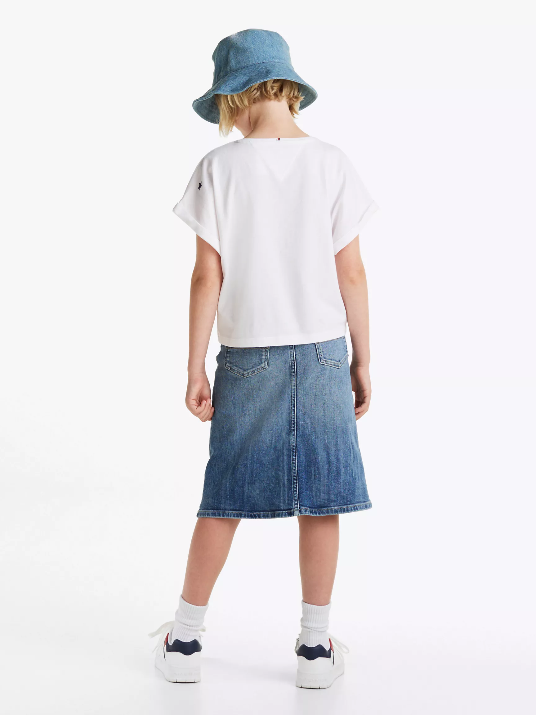 Топ для девочек Tommy Hilfiger, Детская футболка с вышитой звездой и логотипом Tommy