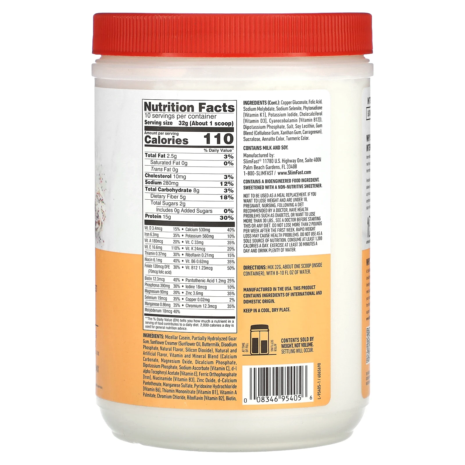 SlimFast, Прерывистое голодание, смесь для снеков, ванильный кекс, 320 г (11,3 унции)