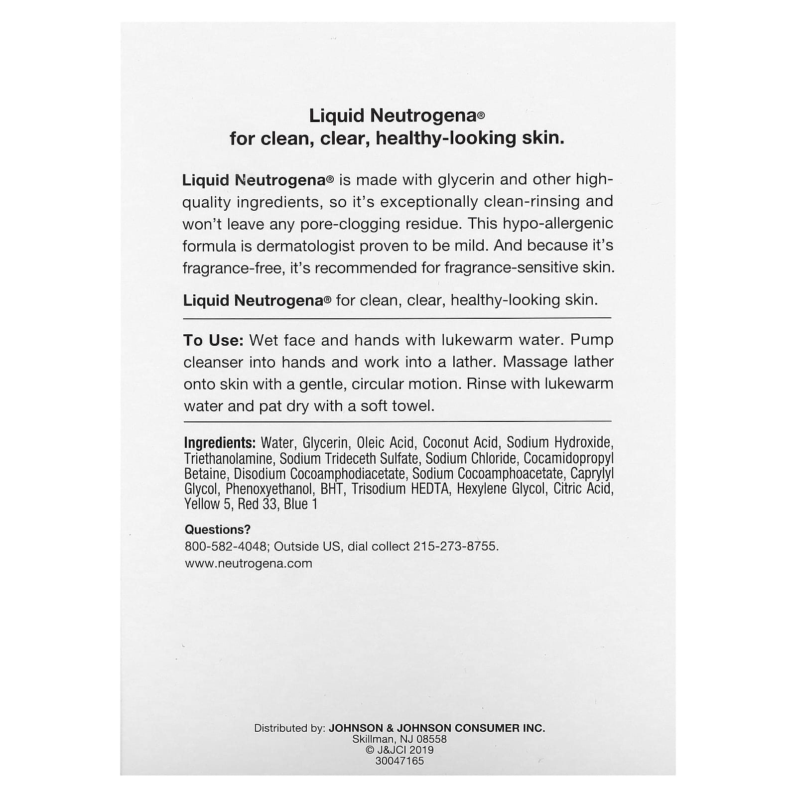 Neutrogena жидкая, очищающее средство для лица, 8 жидких унций (236 мл)