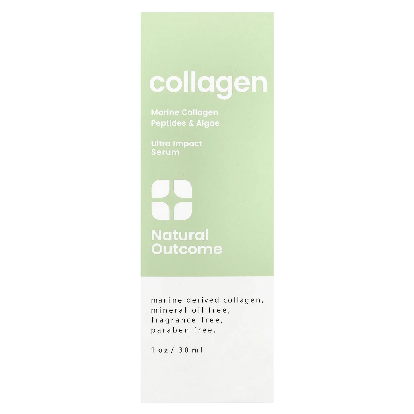 Natural Outcome, Collagen Ultra Impact Serum, без отдушек, 30 мл (1 унция)