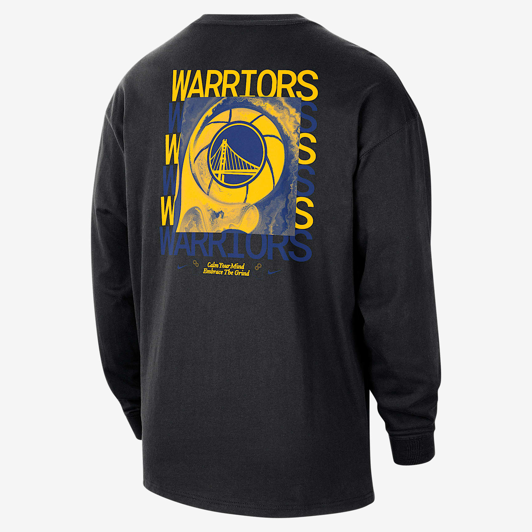Golden State Warriors Courtside Men's Nike NBA Max90 Long-Sleeve T-Shirt