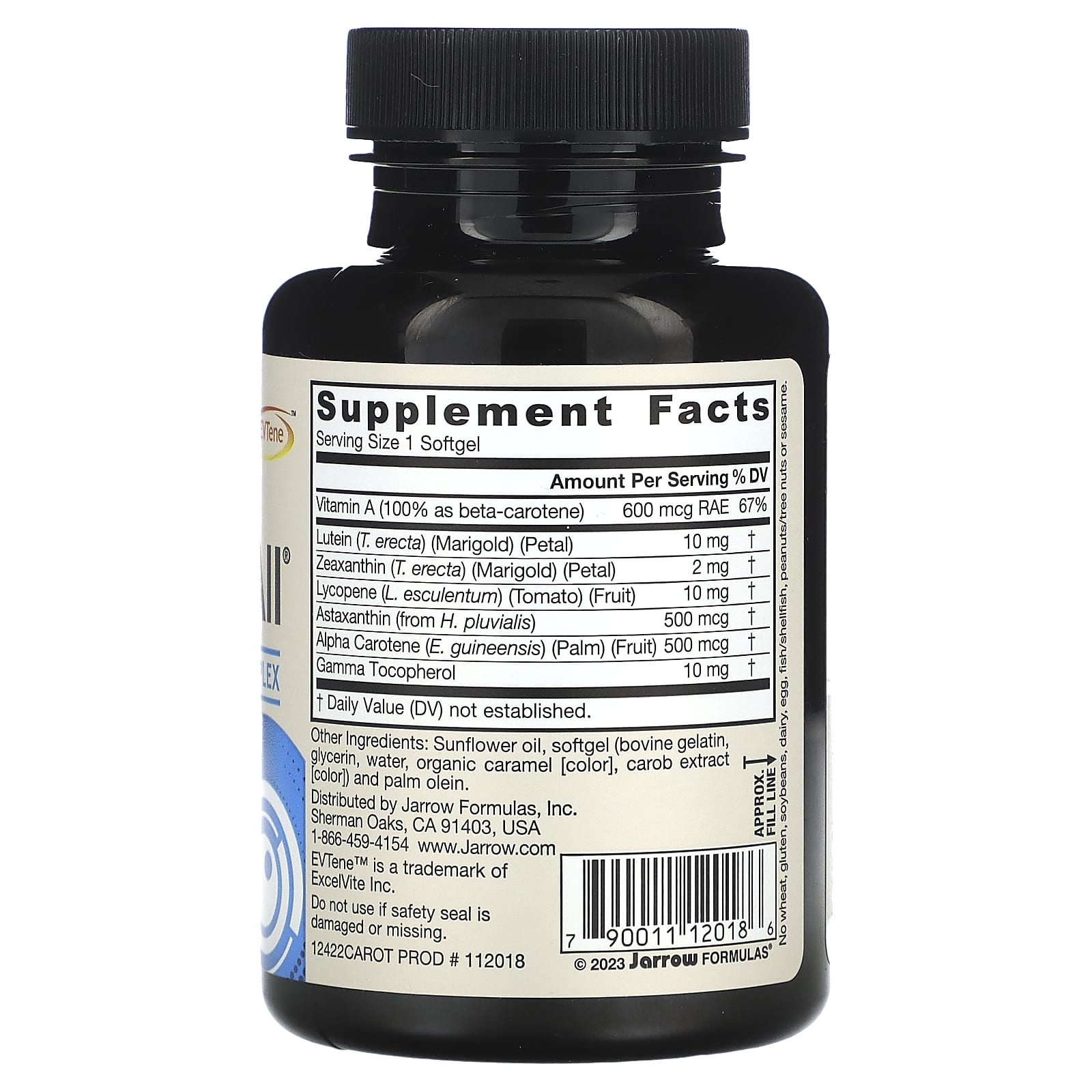 Jarrow Formulas, CarotenALL, комплекс из смеси каротиноидов, 60 капсул