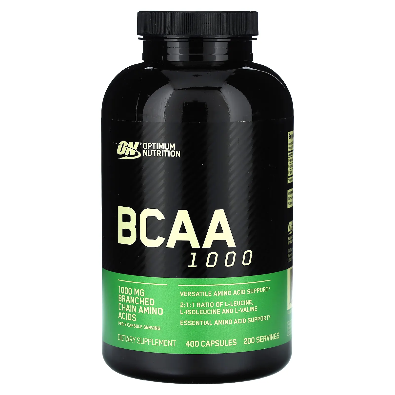 Optimum Nutrition, BCAA 1000, 1000 мг, 400 капсул (500 мг в 1 капсуле)