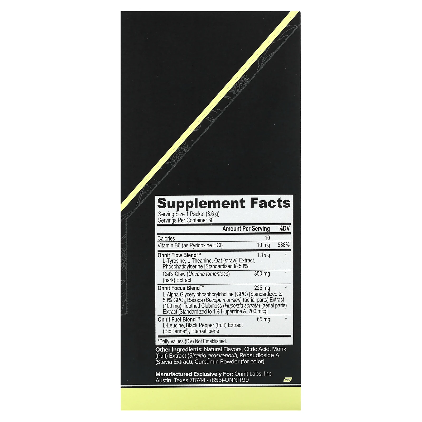 Onnit, Alpha Brain Instant, для памяти и концентрации, лимон Мейера, 30 пакетиков по 3,6 г (0,13 унции)