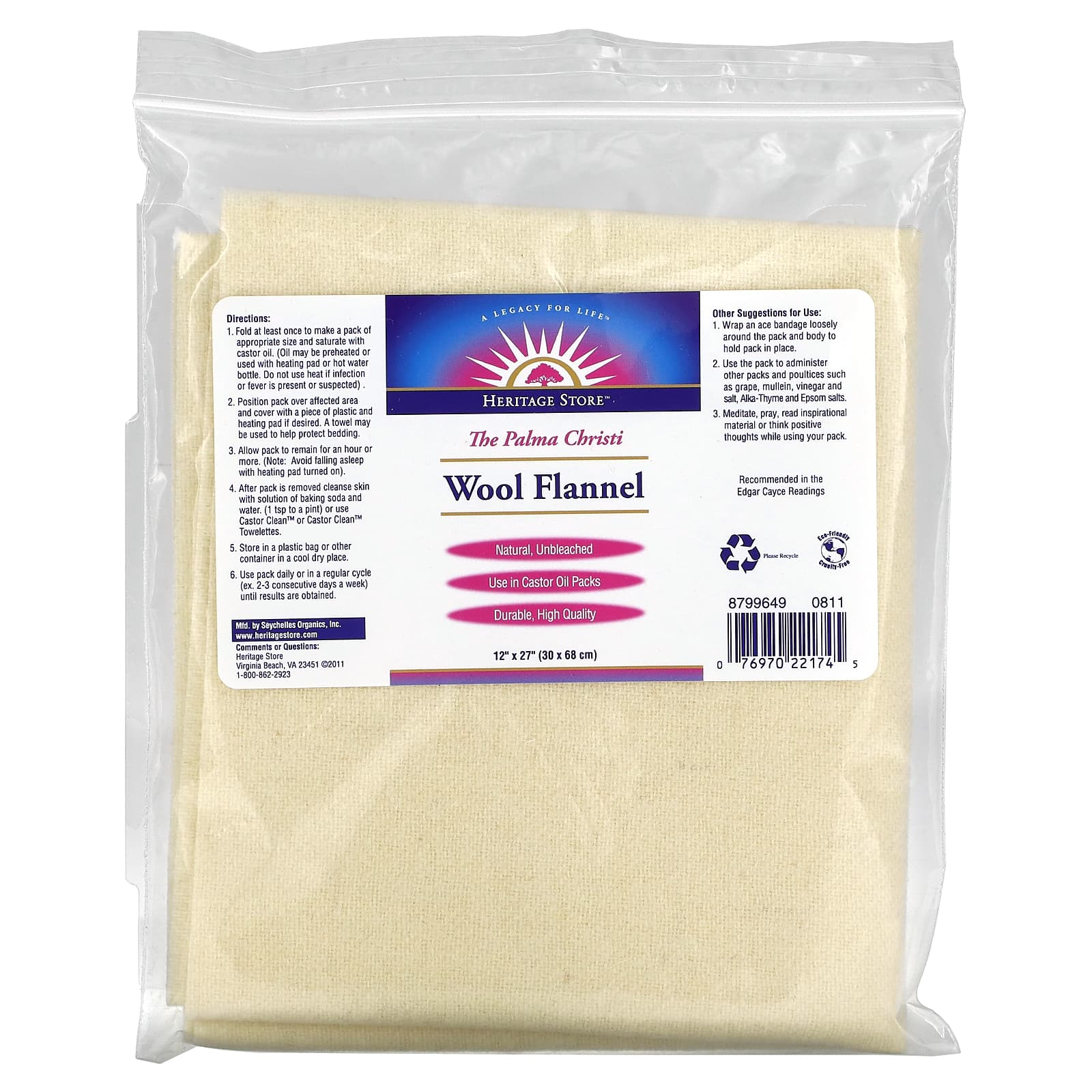 Heritage Store, The Palma Christi, шерстяная фланель, 1 шт.