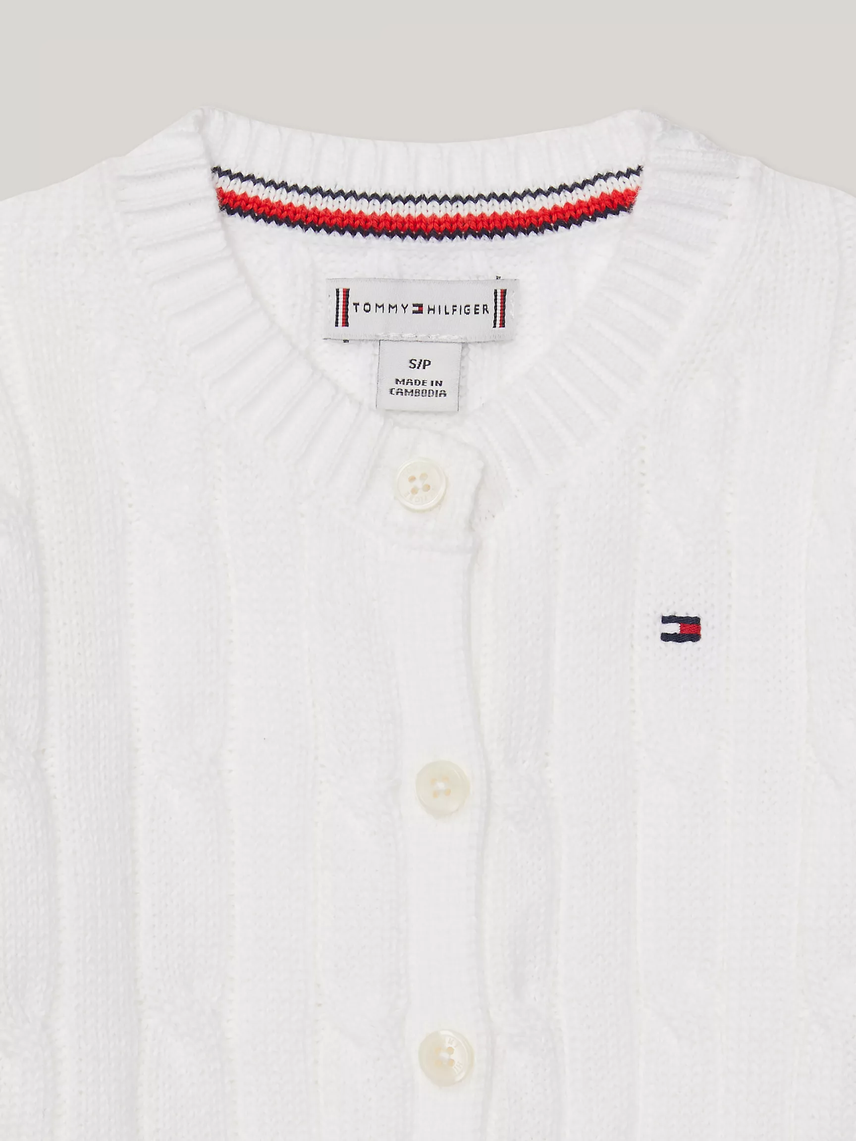 Детский свитер Tommy Hilfiger, Детский кардиган с узором "косы"