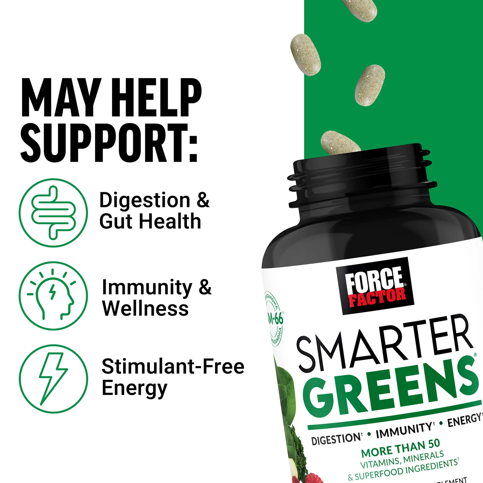 Force Factor, Smarter Greens, 90 таблеток
