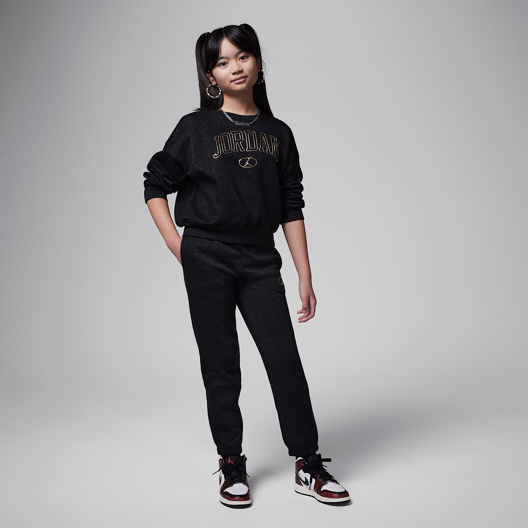 Jordan Big Kids' 1st Baby Blue Crew Top