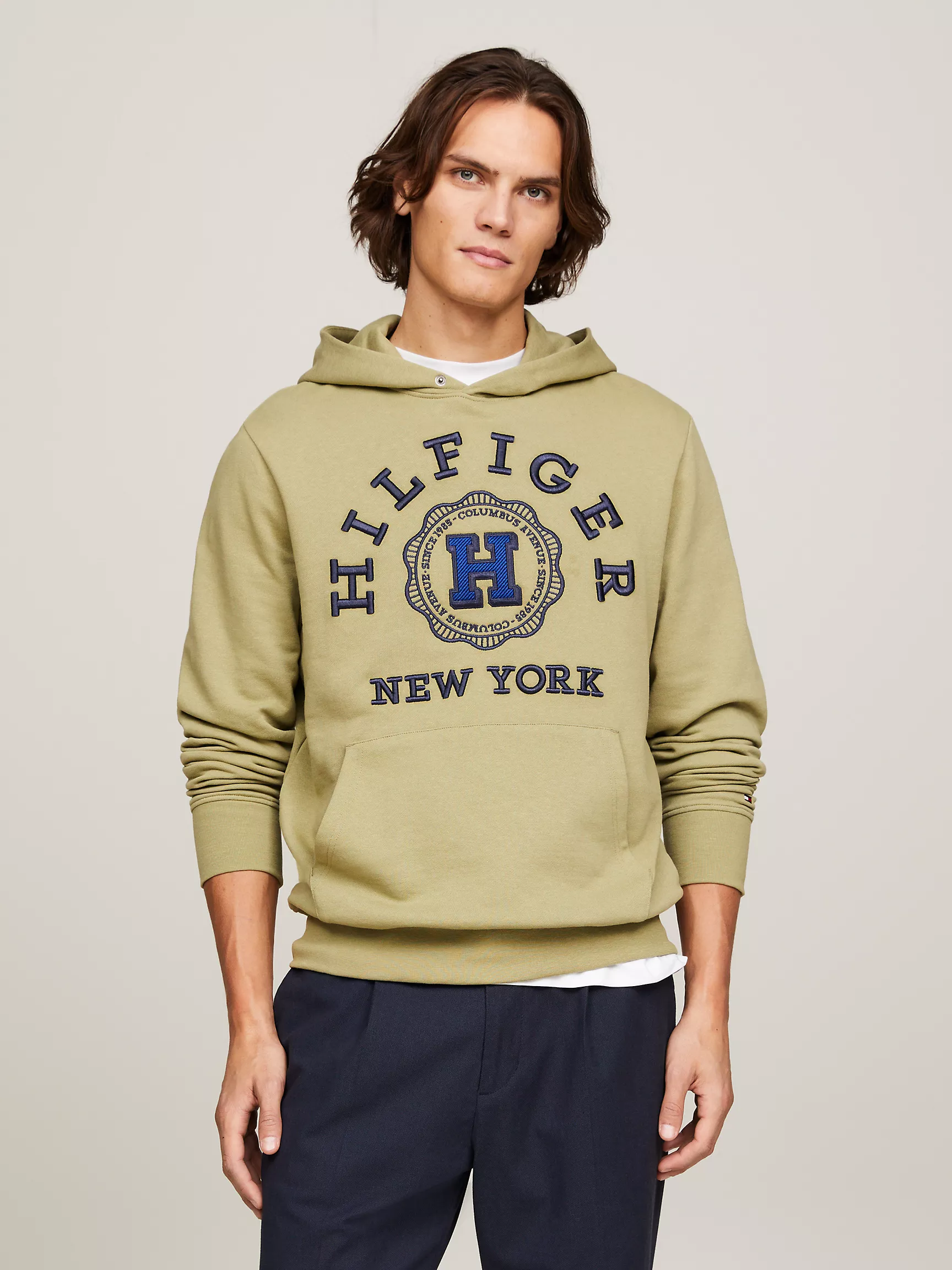 Мужское худи Tommy Hilfiger, Худи с вышитым логотипом Hilfiger Coin