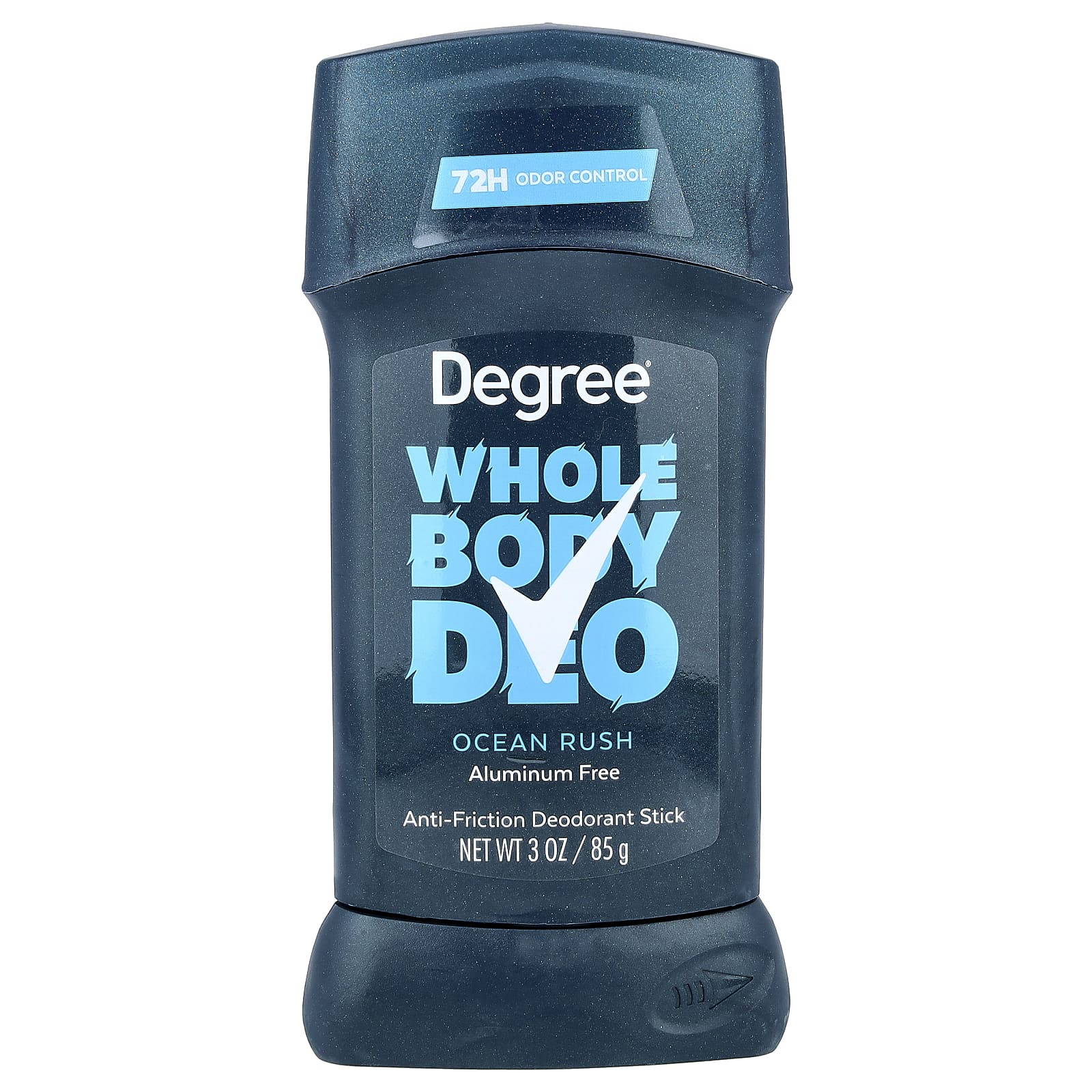 Degree, Whole Body Deo, дезодорант-стик, предотвращающий трение, Ocean Rush, 85 г (3 унции)