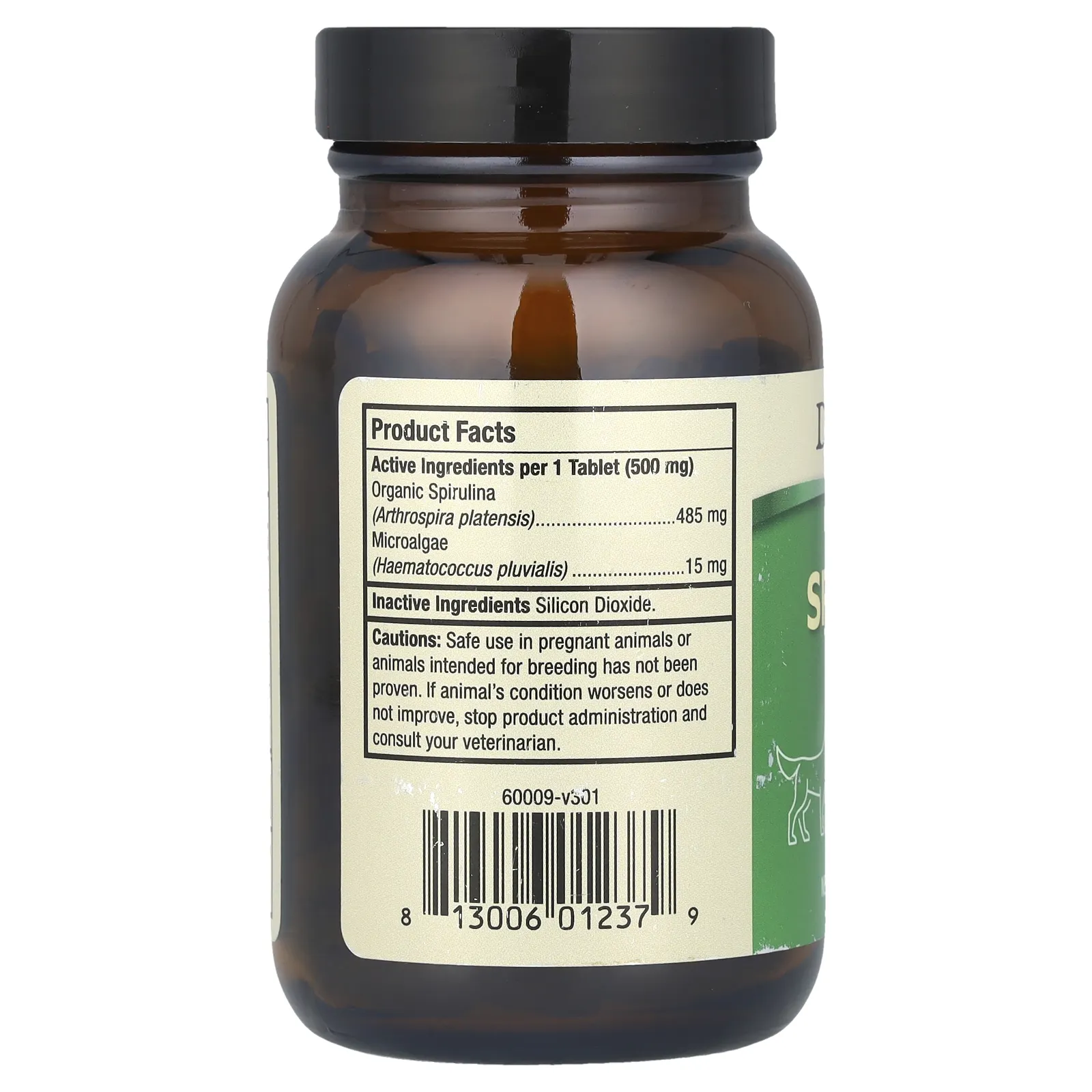 Dr. Mercola, SpiruGreen, для кошек и собак, 180 таблеток