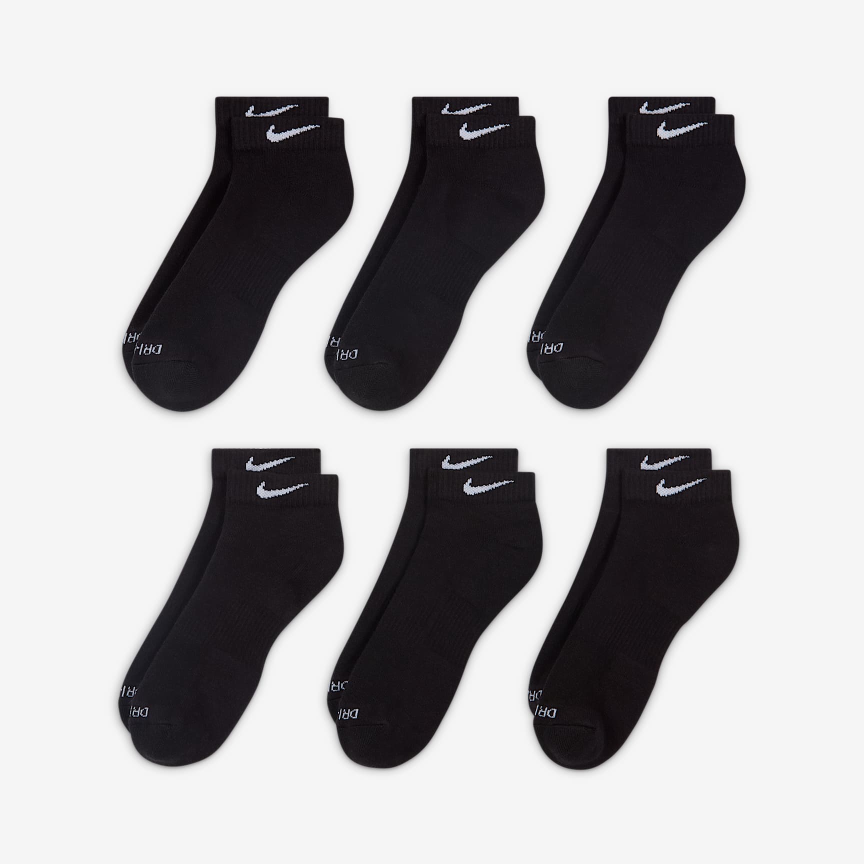 Nike Everyday Plus Cushioned Training Low Socks (6 Pairs)