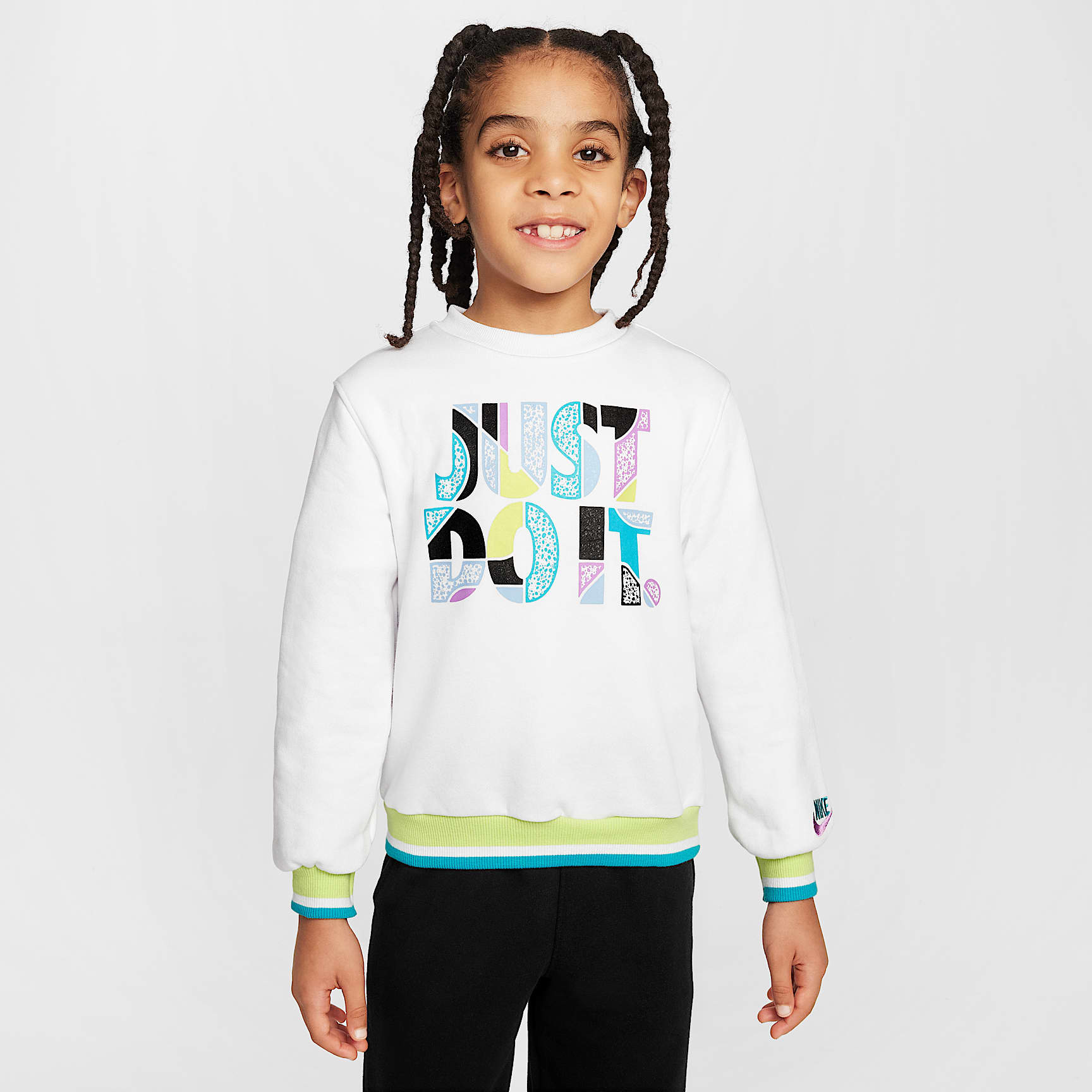 Nike Sportswear "Outside the Lines" Little Kids' French Terry Crew Top