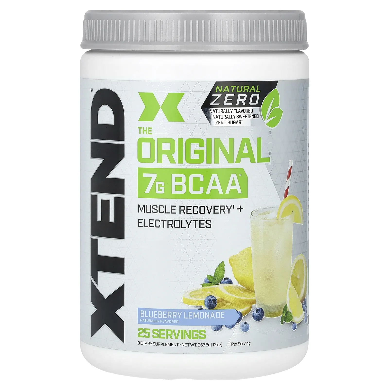 Xtend, The Original 7G BCAA, натуральный ноль, черничный лимонад, 367,5 г (13 унций)
