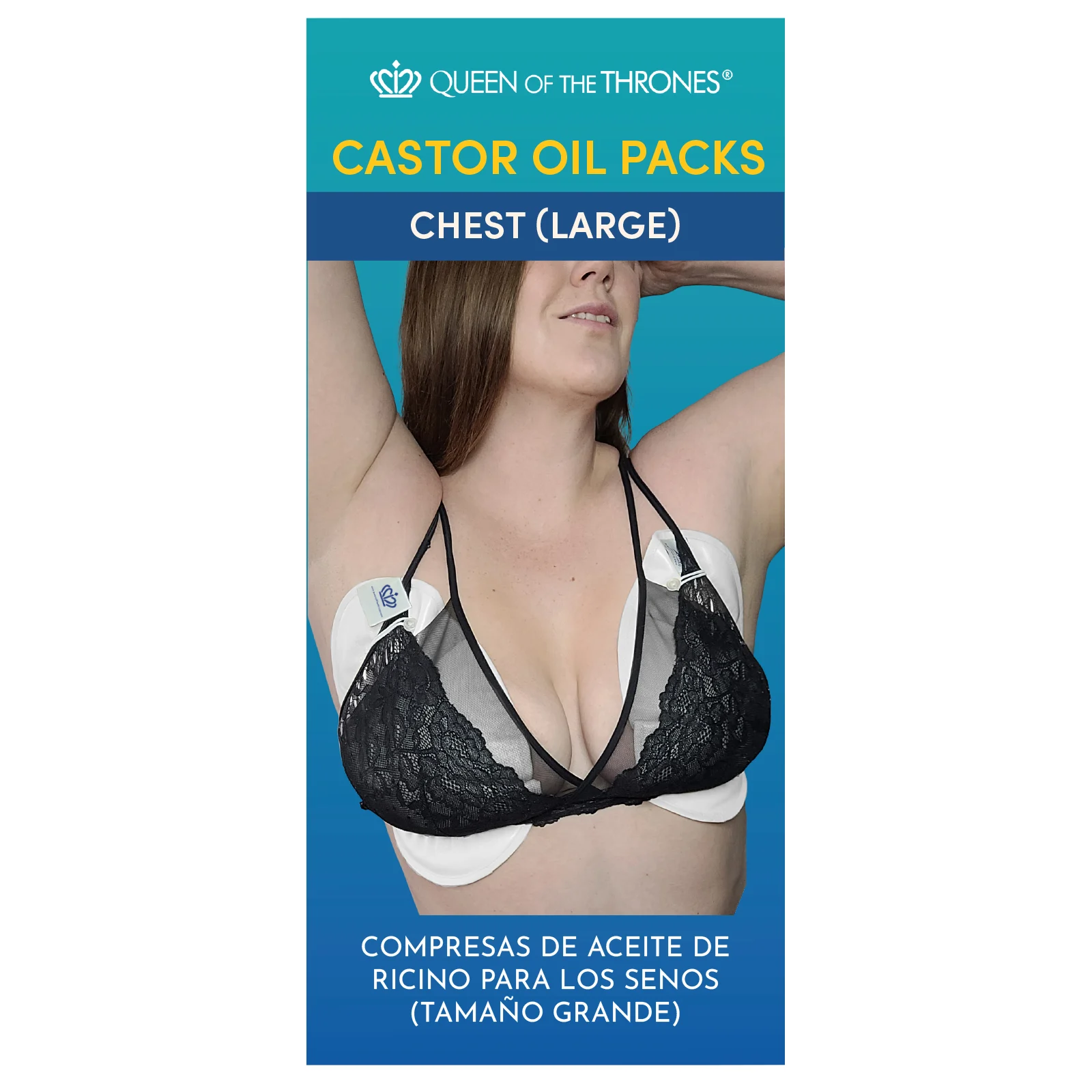 Queen of the Thrones, Касторовое масло, для больших грудей, 2 шт.