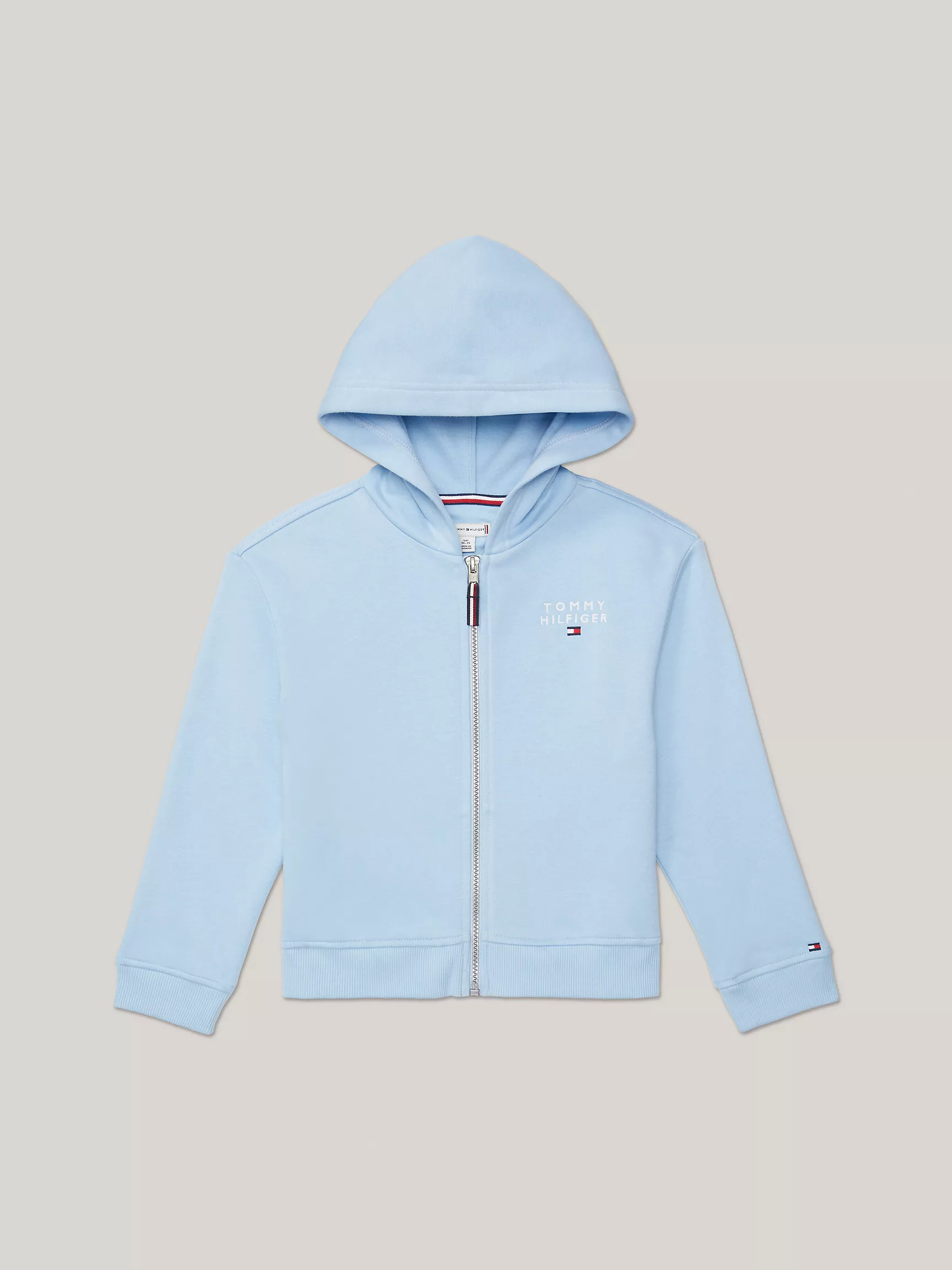 Худи для девочек Tommy Hilfiger, Детское худи на молнии с логотипом Hilfiger