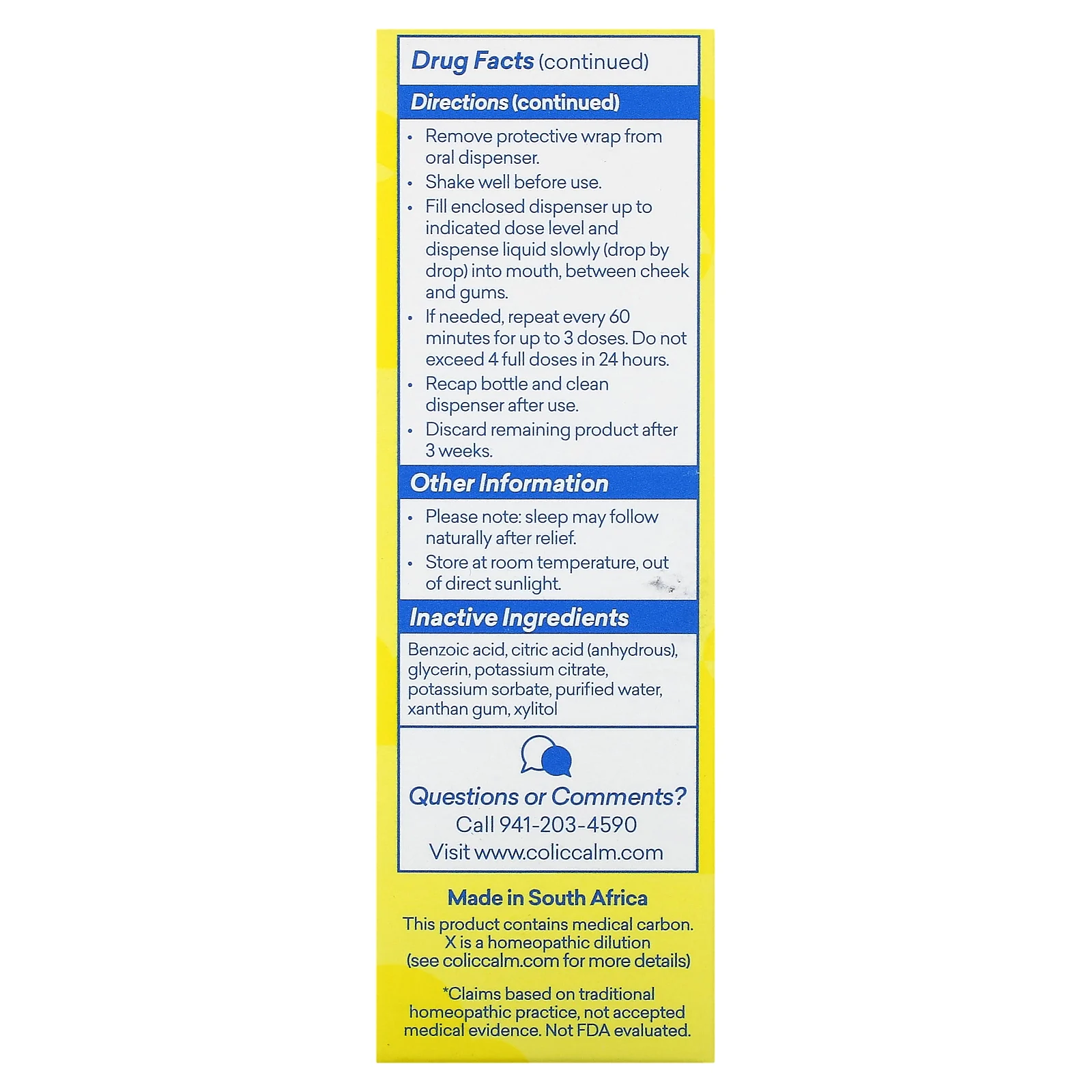 Colic Calm, Colic, средство от газообразования и рефлюкса, для младенцев, 50 мл (1,7 жидк. унции)