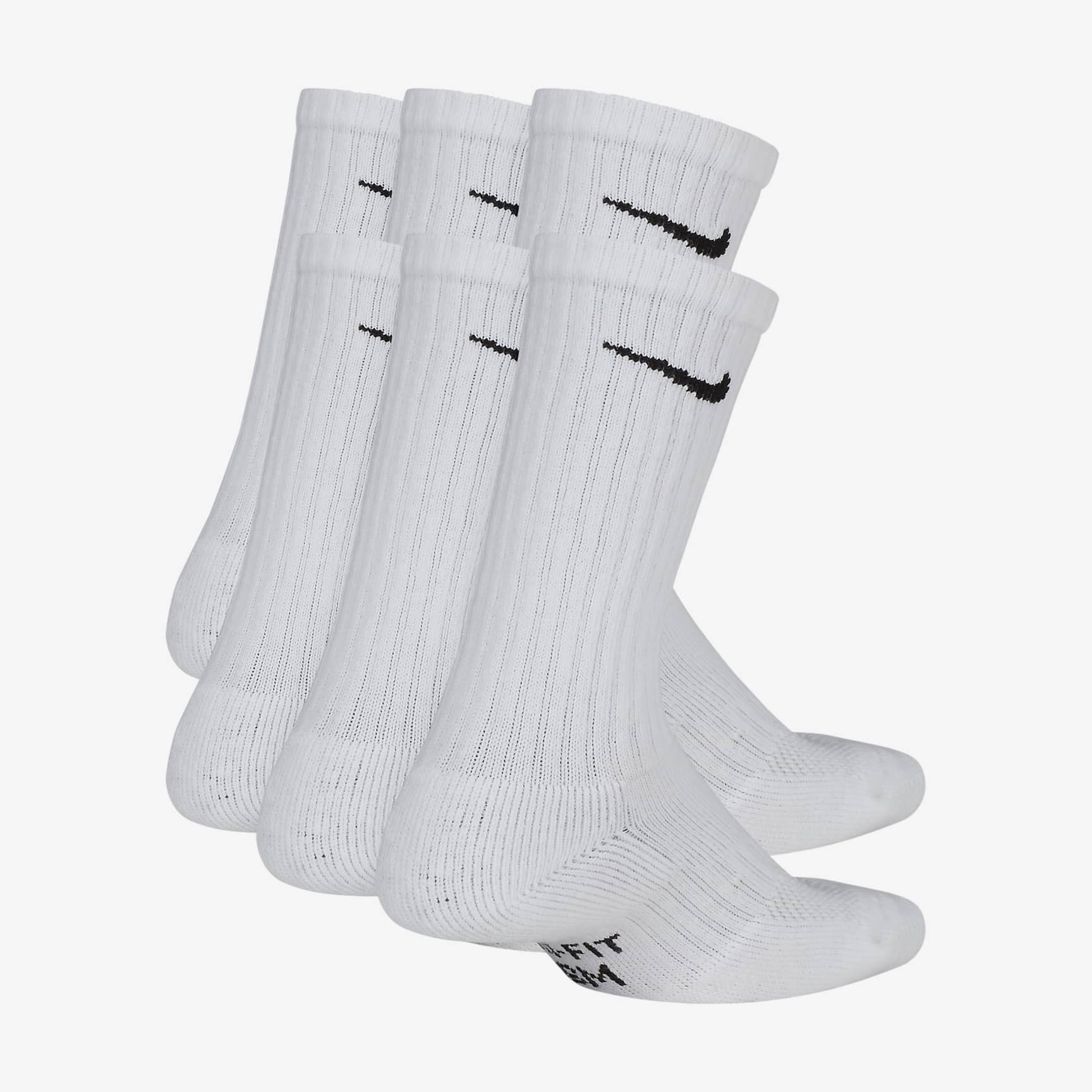 Nike Everyday Kids' Cushioned Crew Socks (6 Pairs)