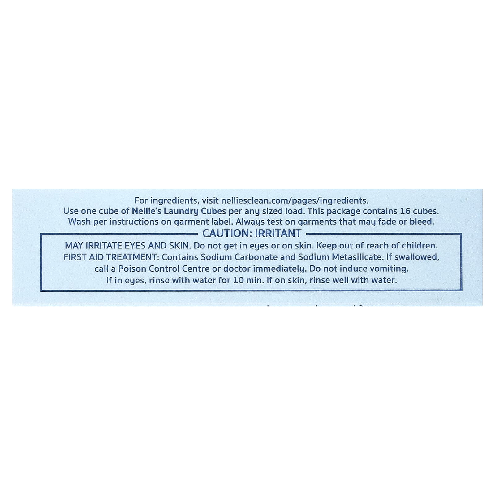 Nellie's, кубики для стирки, средство для стирки без пластика, без запаха, 16 загрузок, 240 г (8,47 унции)