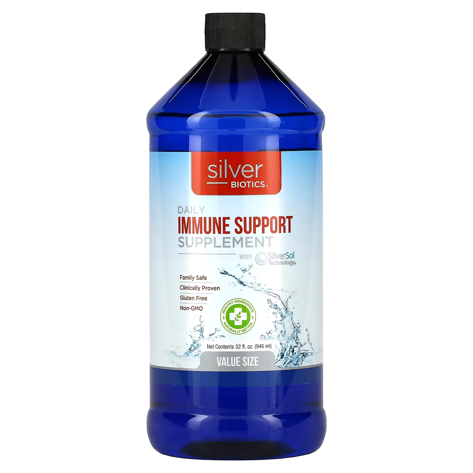 American Biotech Labs, Silver Biotics, ежедневная добавка для укрепления иммунитета с технологией SilverSol, 946 мл (32 жидк. унции)