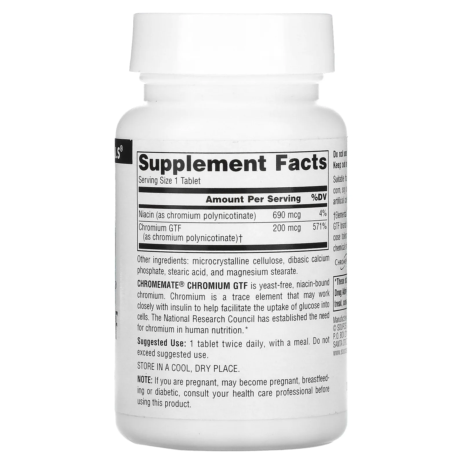 Source Naturals, Chromemate, GTF, хром, 200 мкг, 240 таблеток