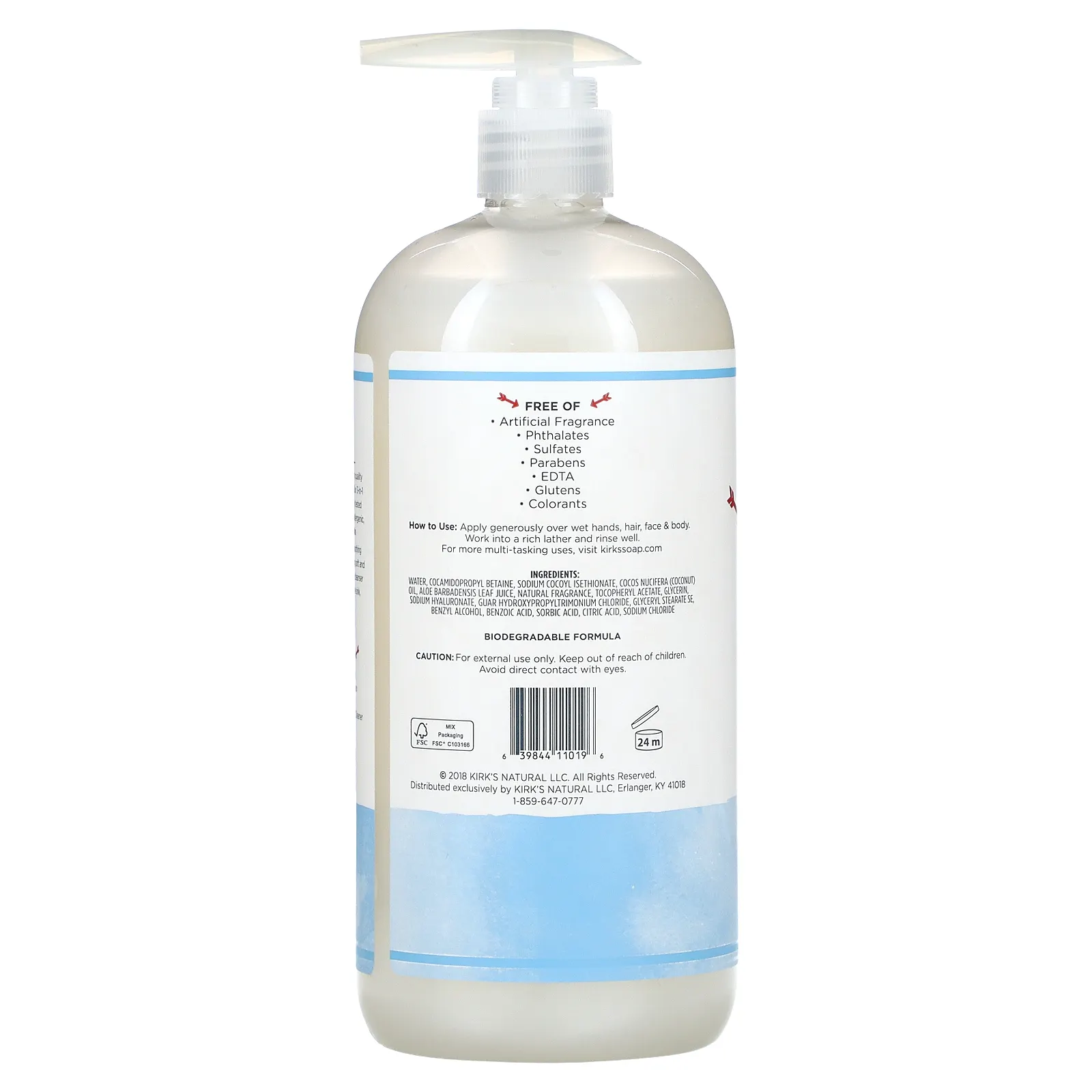 Kirks, Питательный шампунь и гель для душа «3 в 1», аромат Original Fresh, 946 мл (32 жидк. унции)