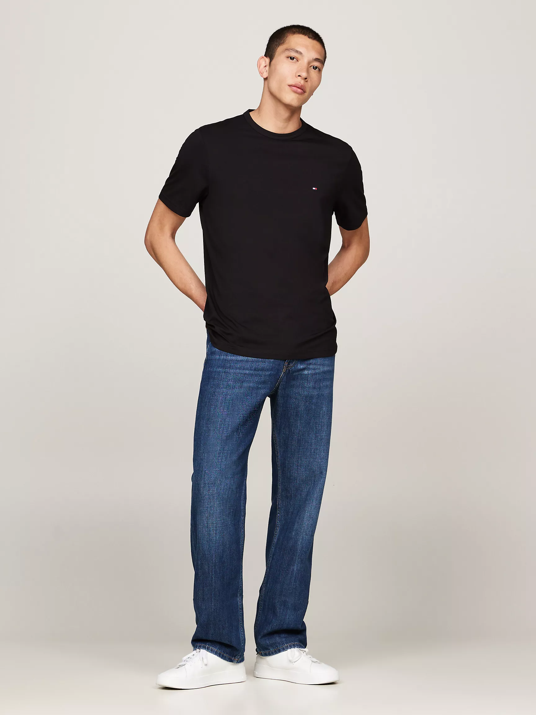 Мужская футболка Tommy Hilfiger, Однотонная технологичная футболка