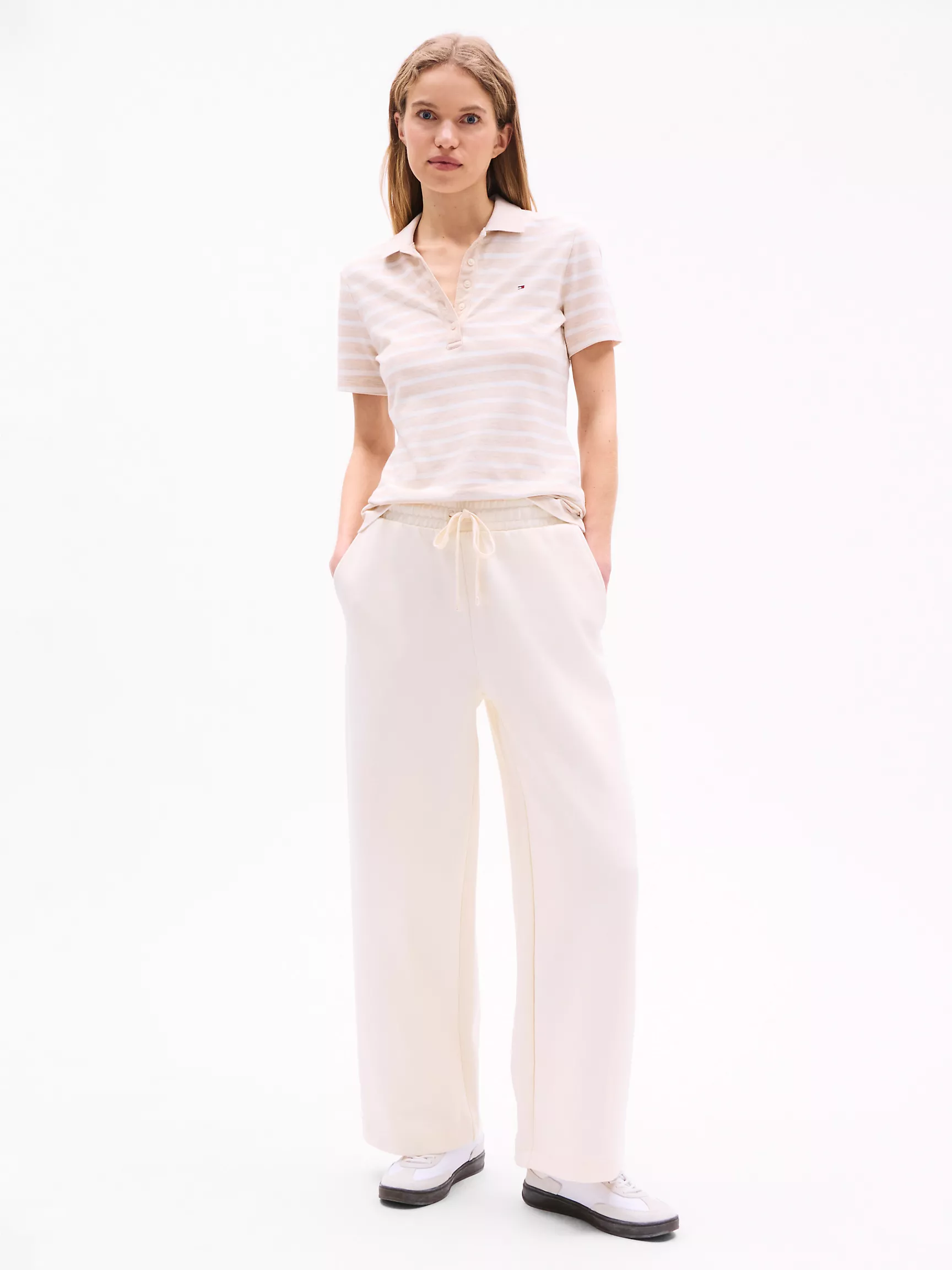 Женские брюки Tommy Hilfiger, Спортивные брюки с широкими штанинами из трикотажа Scuba