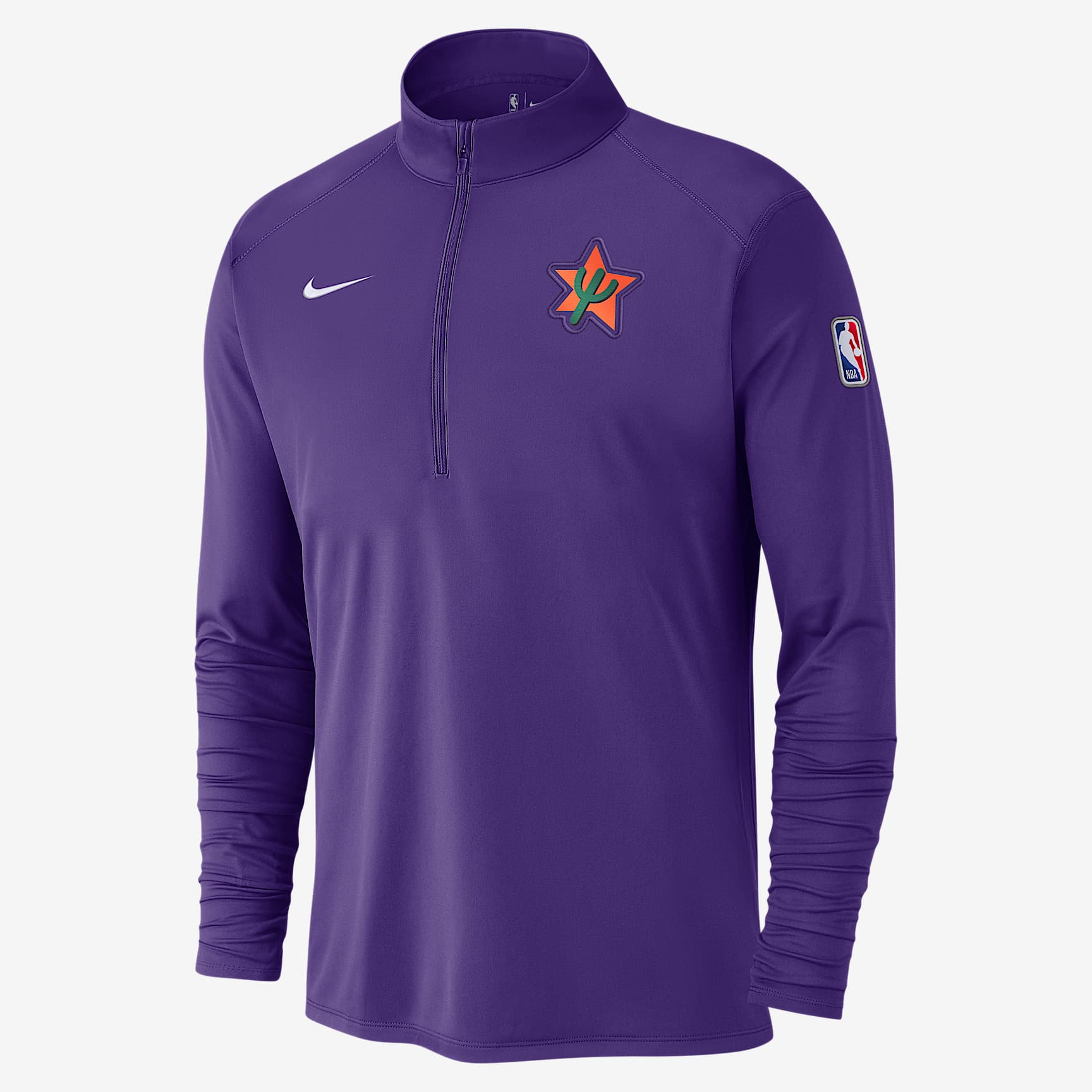 Phoenix Suns City Edition Men's Nike Dri-FIT NBA 1/2-Zip Long-Sleeve Top