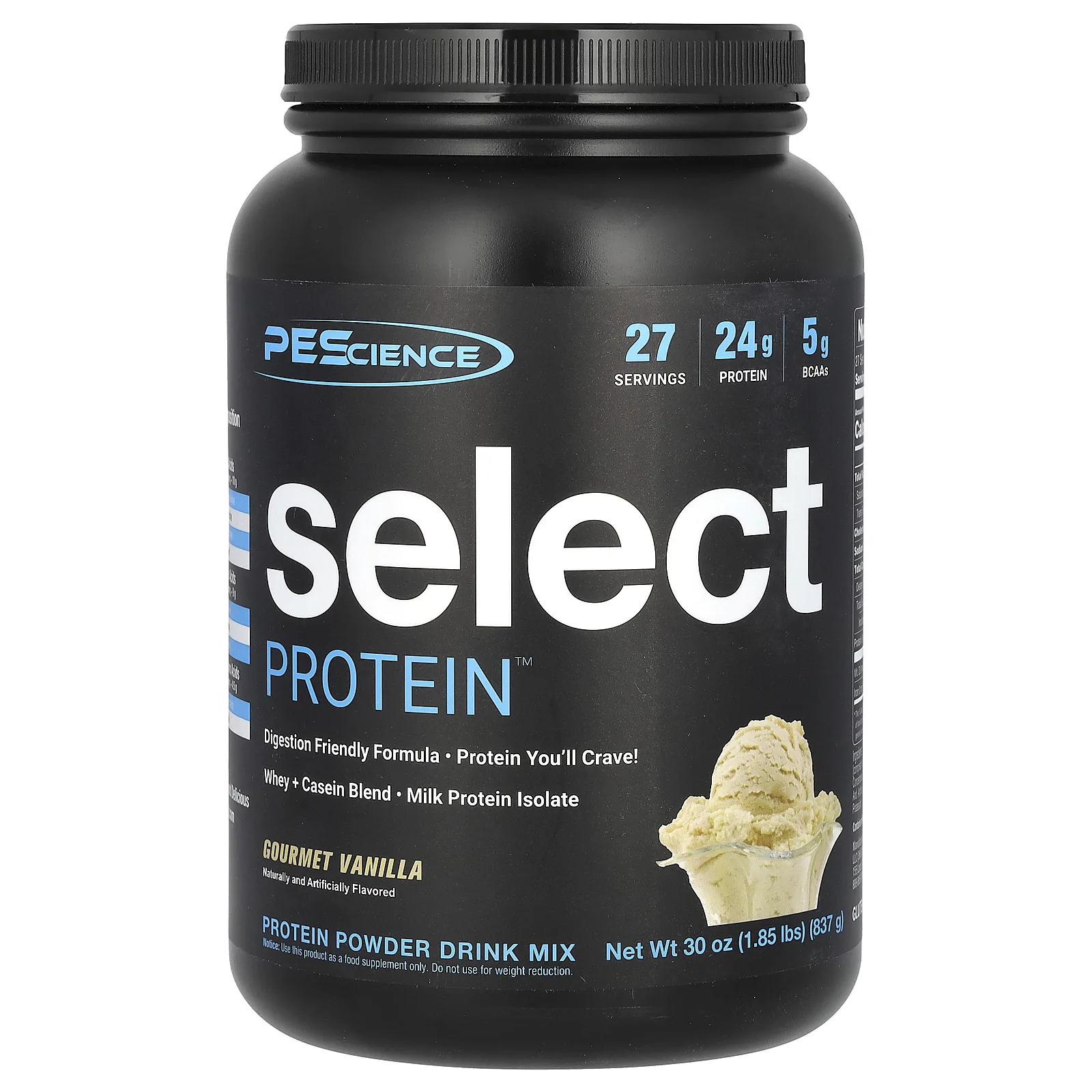PEScience, Select Protein, Amazing Gourmet Vanilla, 837 г (1,85 фунта)