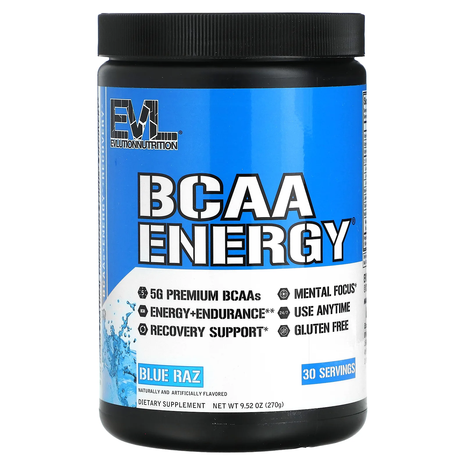 EVLution Nutrition, BCAA ENERGY, голубая малина, 291 г (10,26 унции)