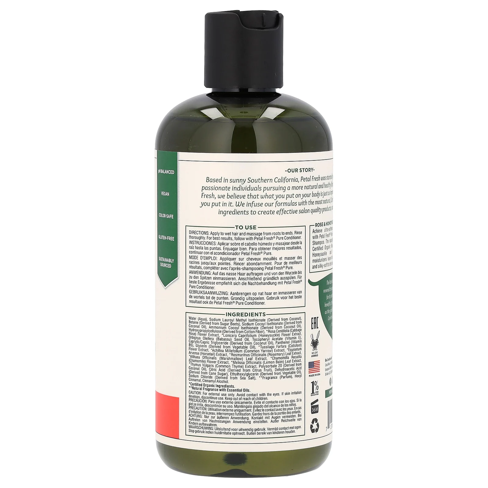 Petal Fresh, Смягчающий шампунь, роза и жимолость, 475 мл (16 жидк. Унций)