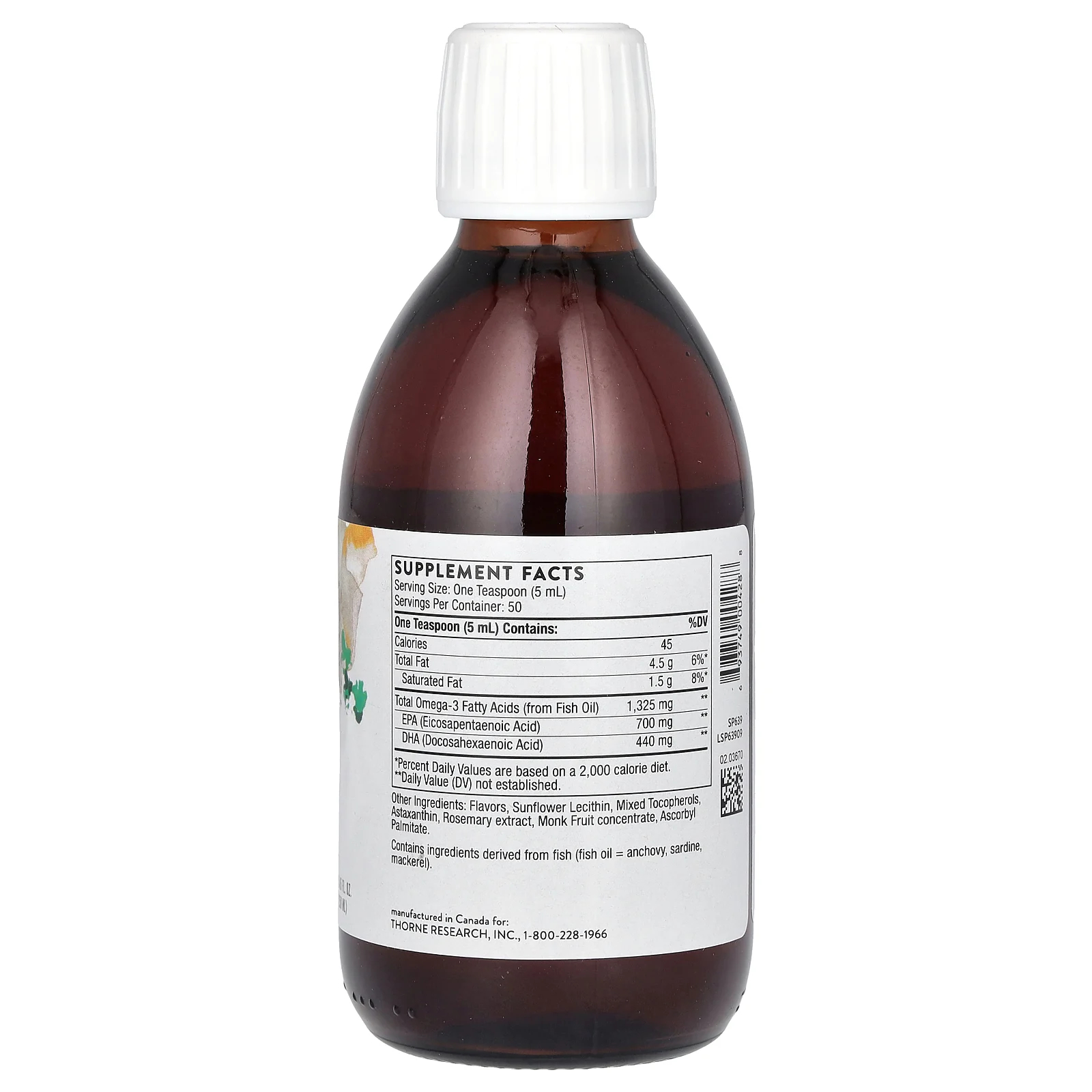 Thorne, Omega Superb, добавка с омега кислотами, со вкусом лимона и ягод, 250 мл (8,45 жидк. унции)