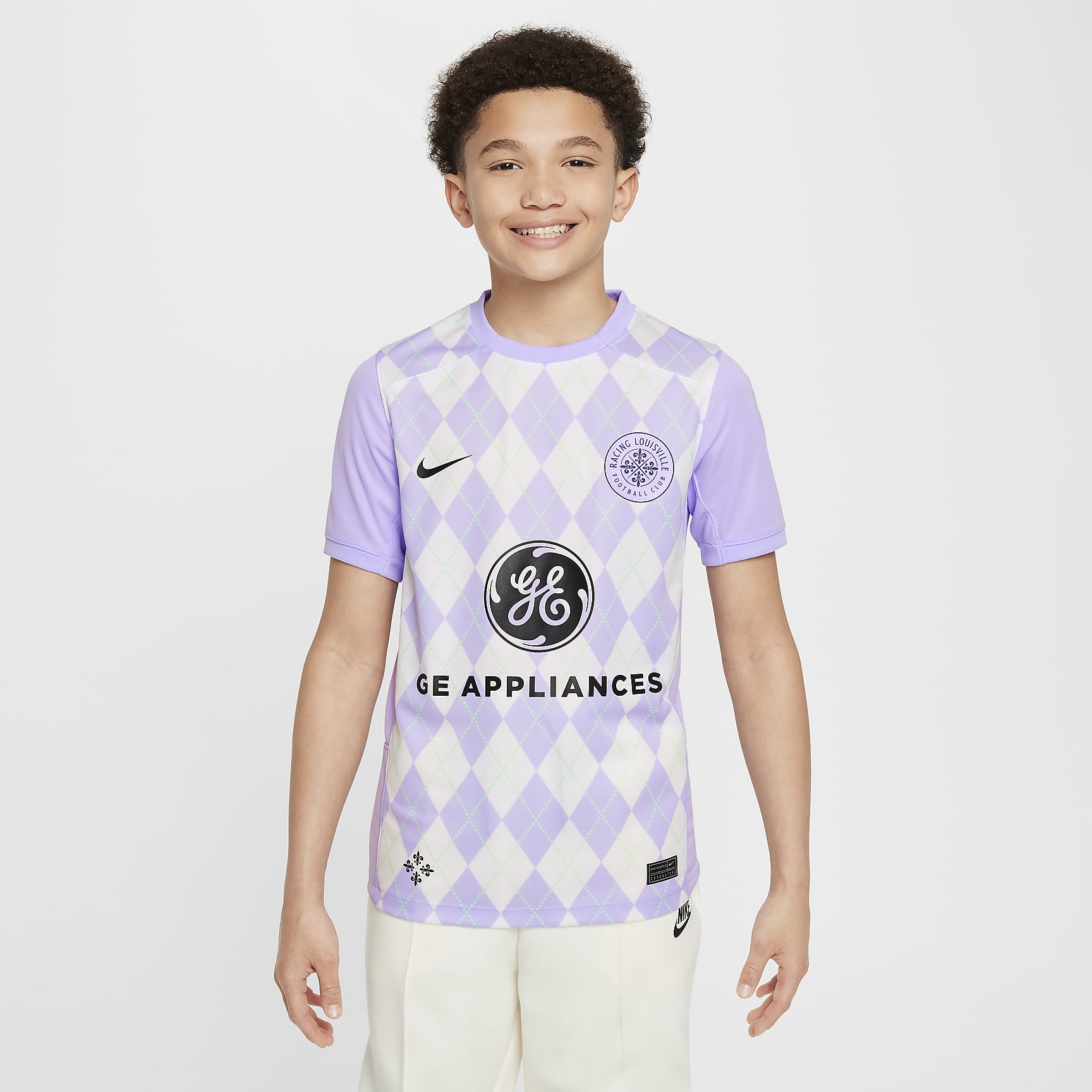 Racing Louisville FC 2024 Stadium Primary Big Kids' Nike Dri-FIT NWSL Replica Jersey