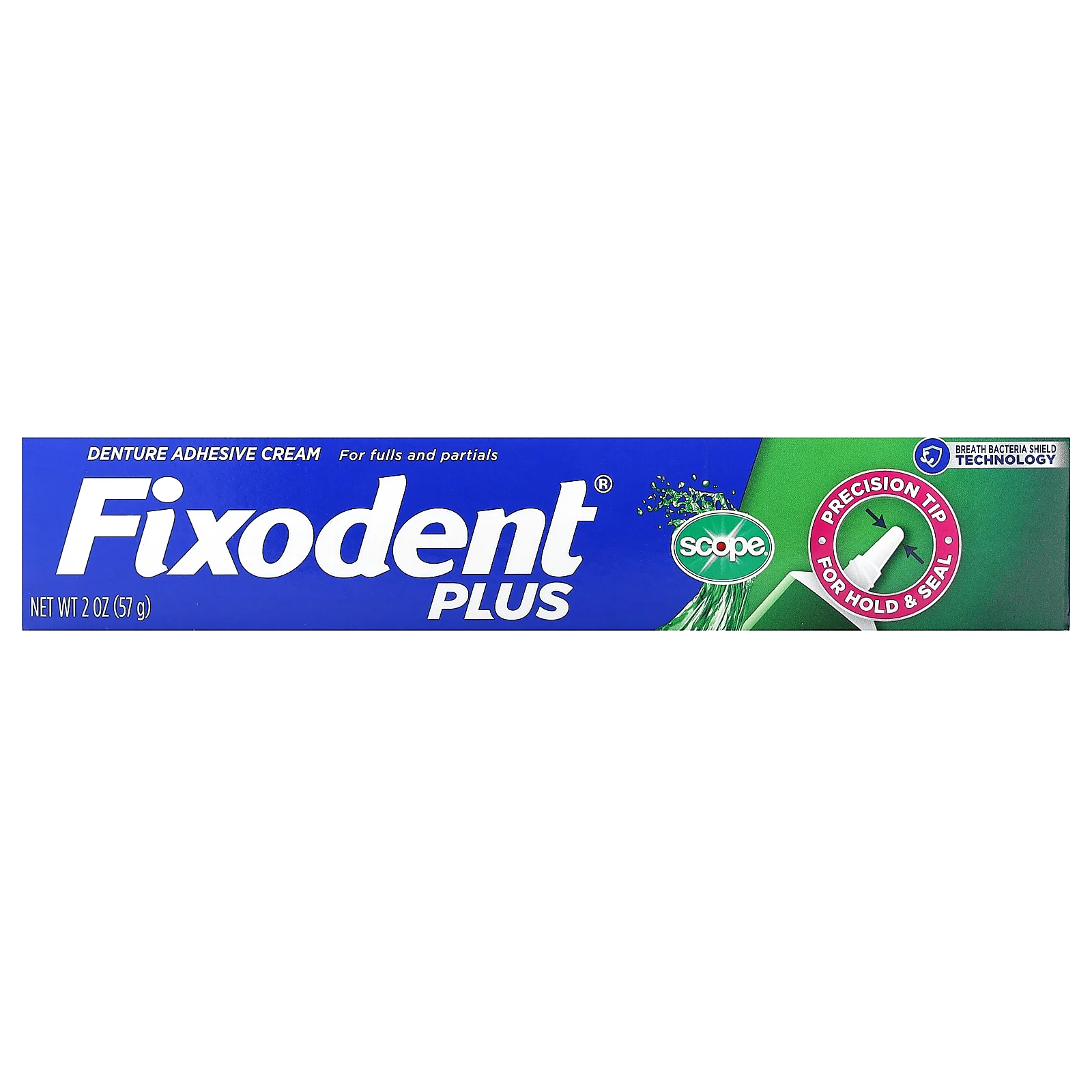 Fixodent, Plus, клеящий крем для зубов, 57 г (2 унции)