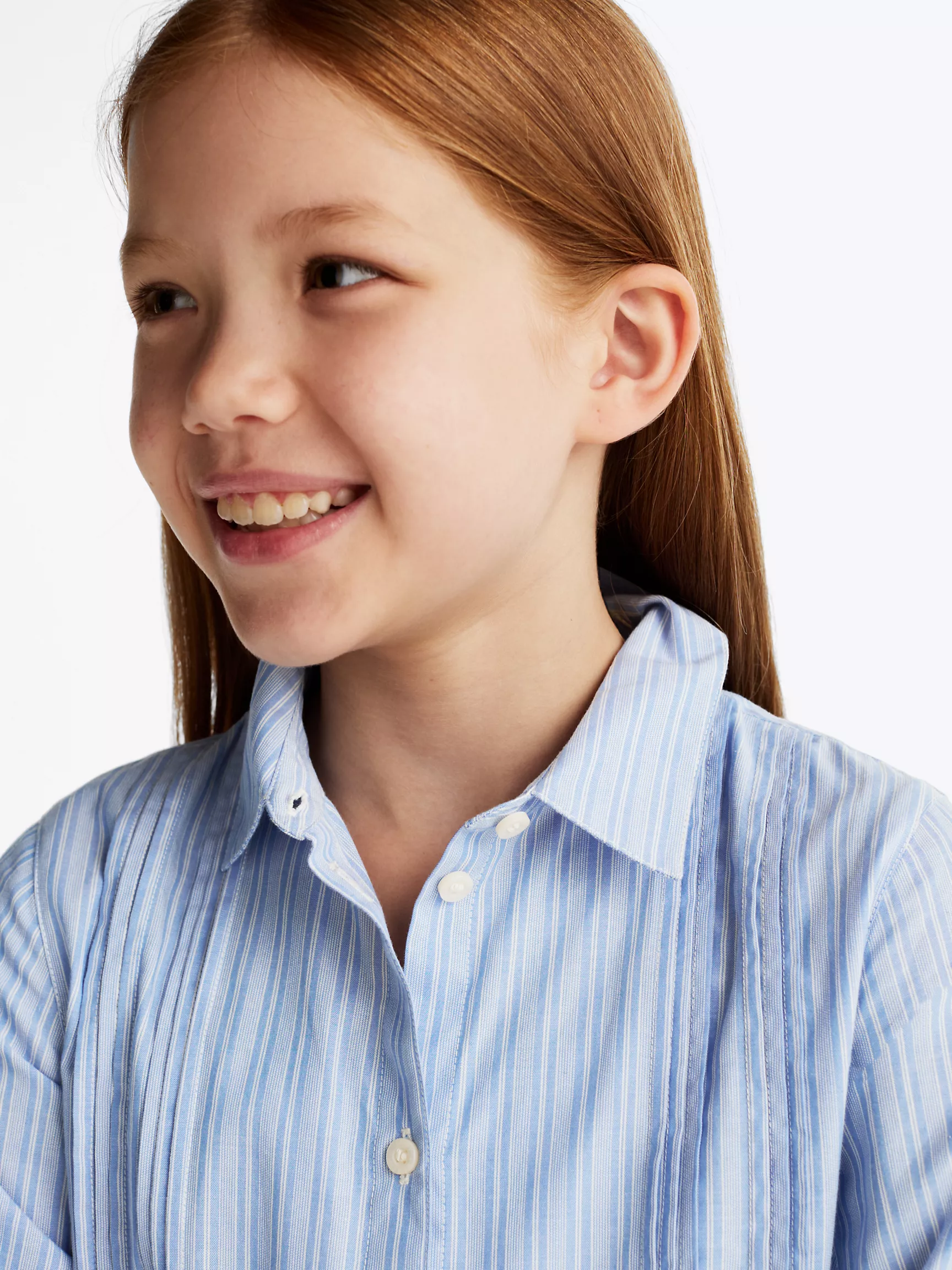 Платье для девочек Tommy Hilfiger, Детское платье-рубашка в полоску с длинным рукавом