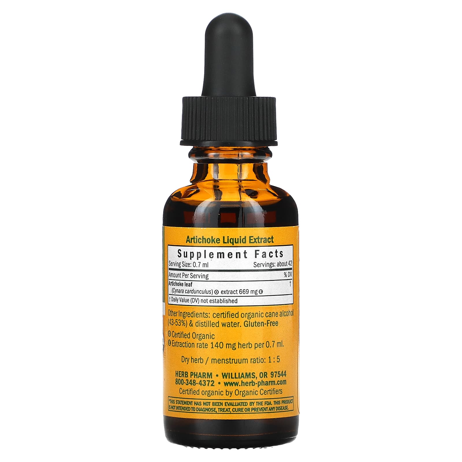 Herb Pharm, артишок, цельный лист, 30 мл (1 жидк. унция)