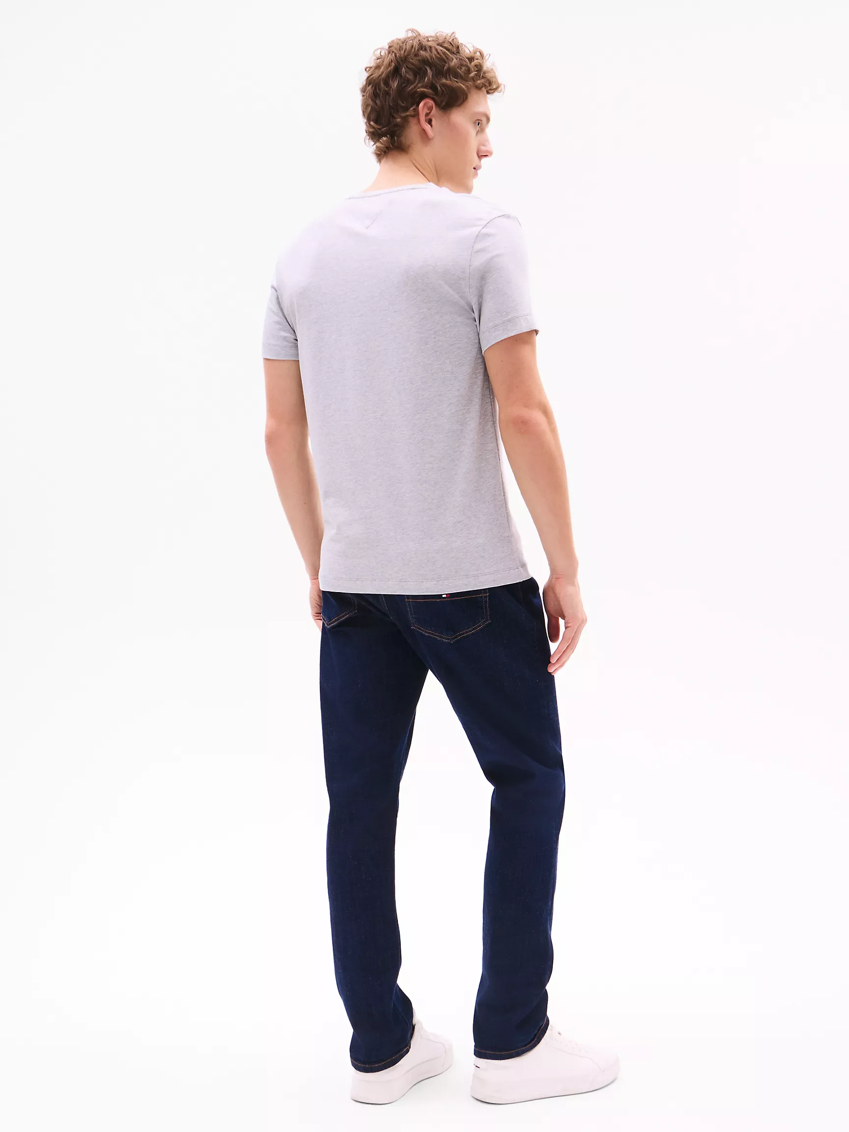 Мужская футболка Tommy Hilfiger, Приталенная футболка с V-образным вырезом